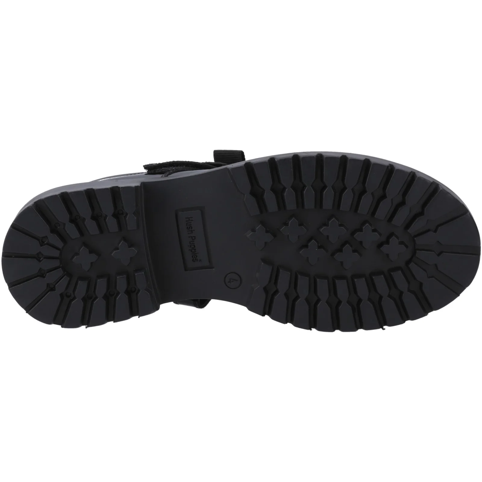 Hush Puppies Girls Astrid Bow Patent Snr Black - Image 3