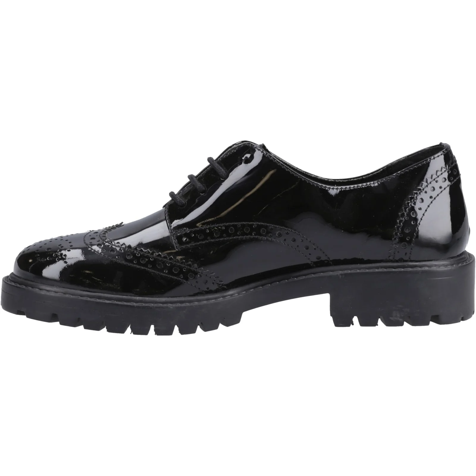 Hush Puppies Girls Athena Patent Snr Black - Image 2