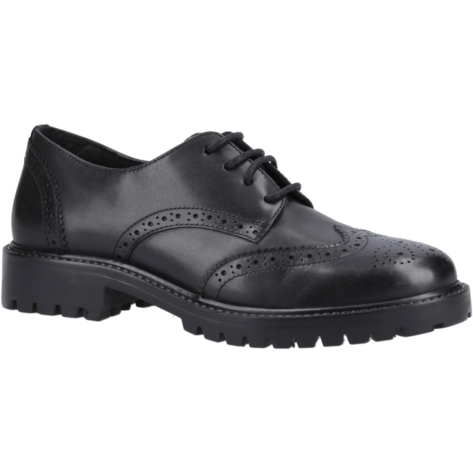 Hush Puppies Girls Athena Senior Shoe Black - Image 5
