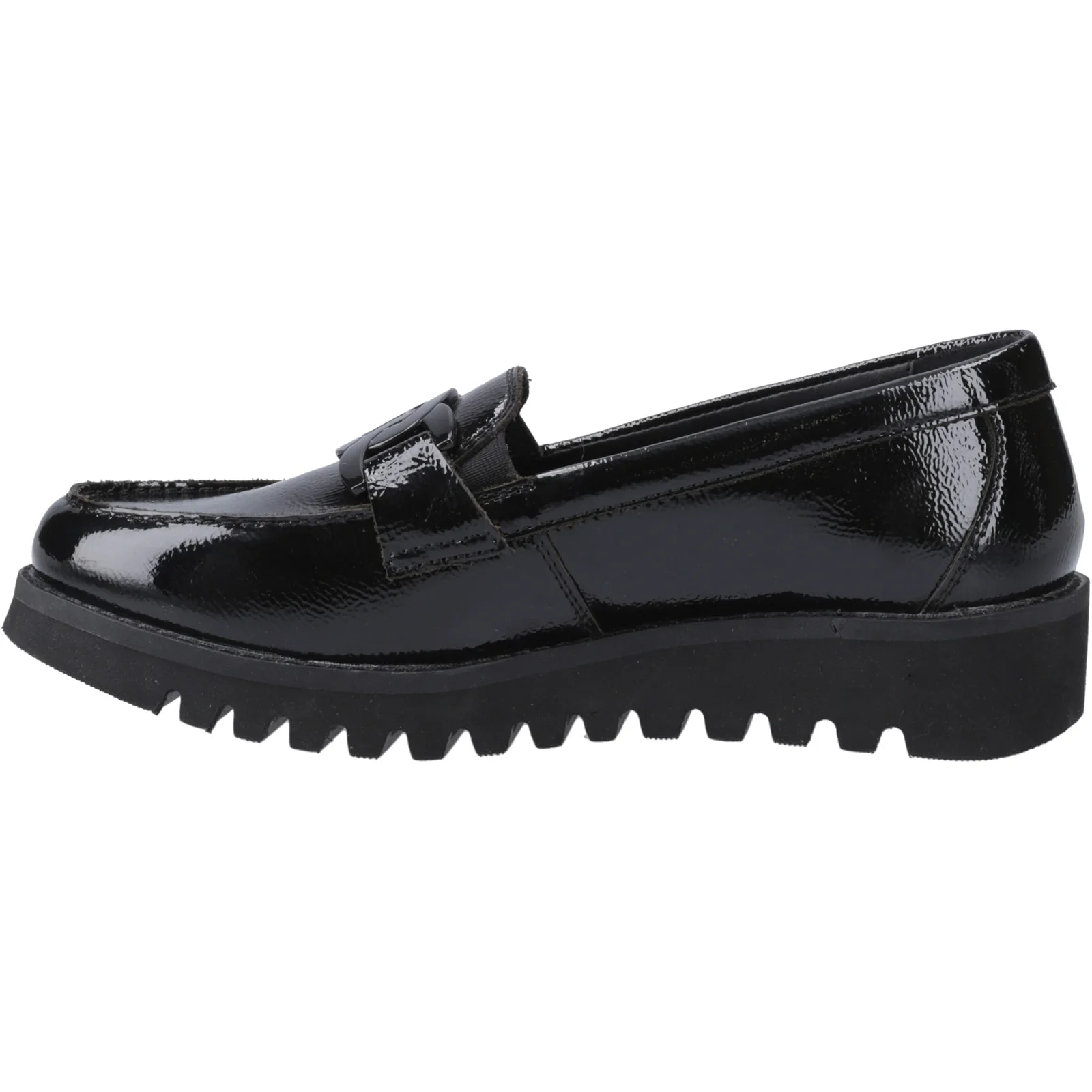 Hush Puppies Girls Francis Loafer Patent Black - Image 2