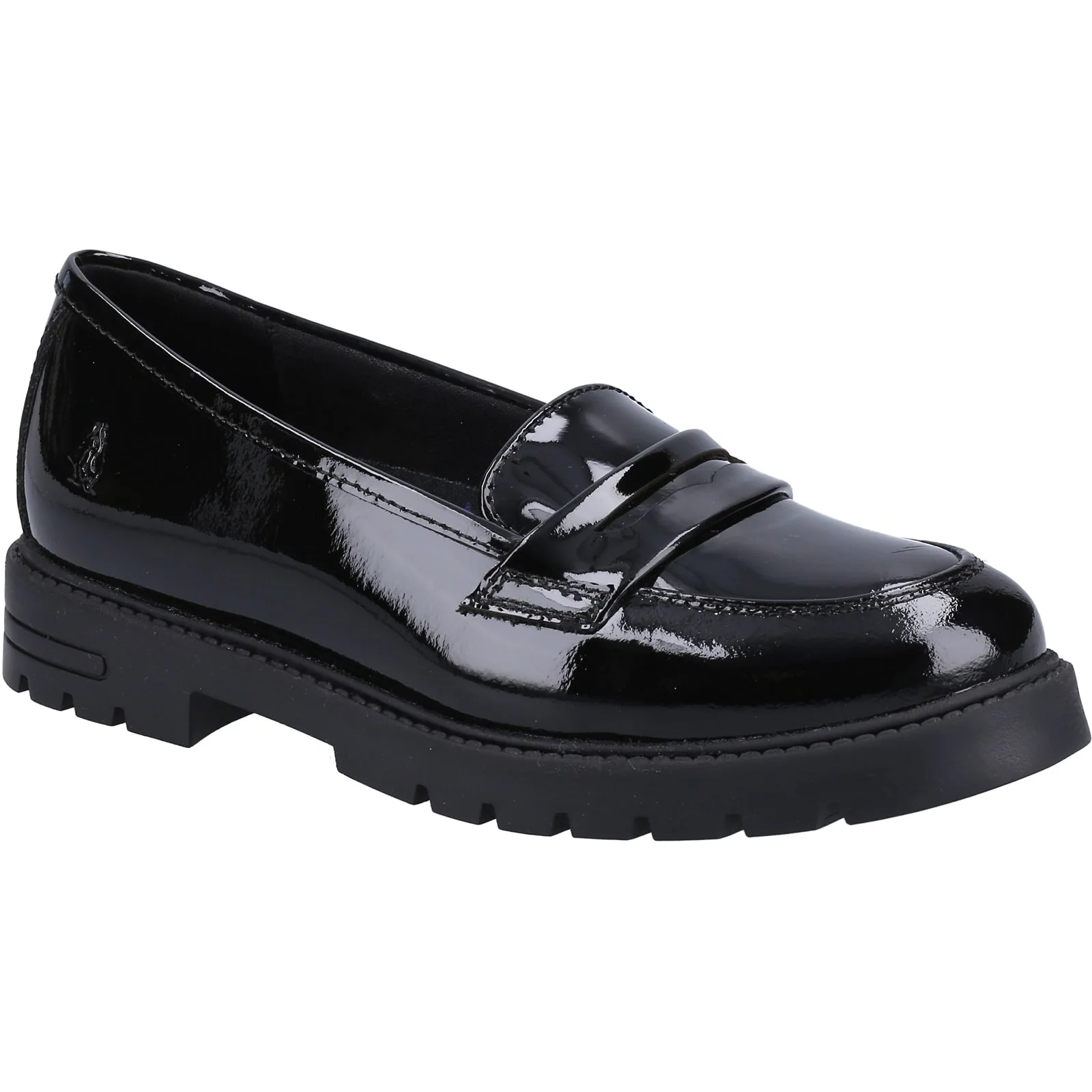 Hush Puppies Girls Hazel Patent SNR Shoe Black - Image 4