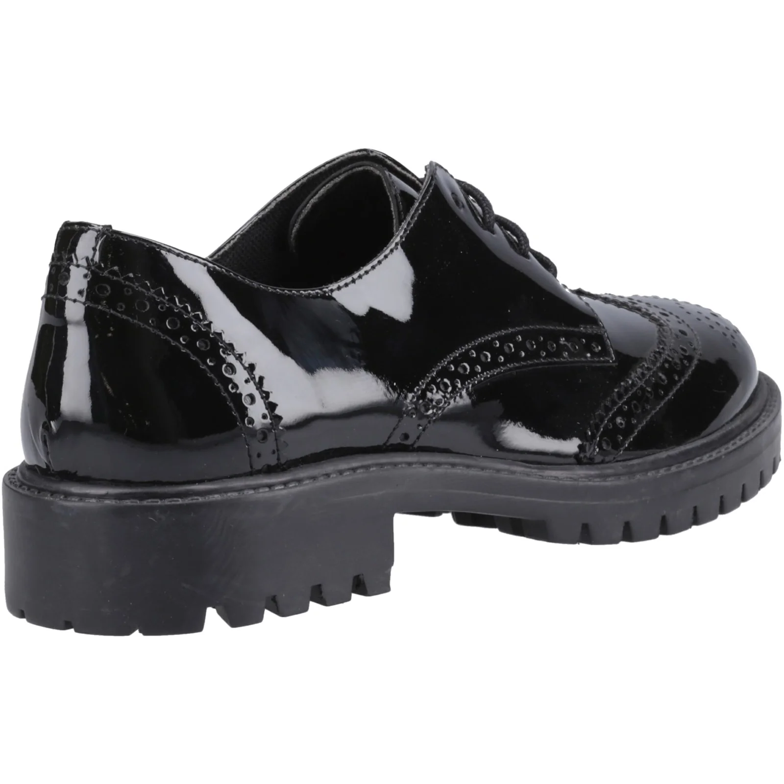 Hush Puppies Junior Girls Athena Patent Jnr Black - Image 4