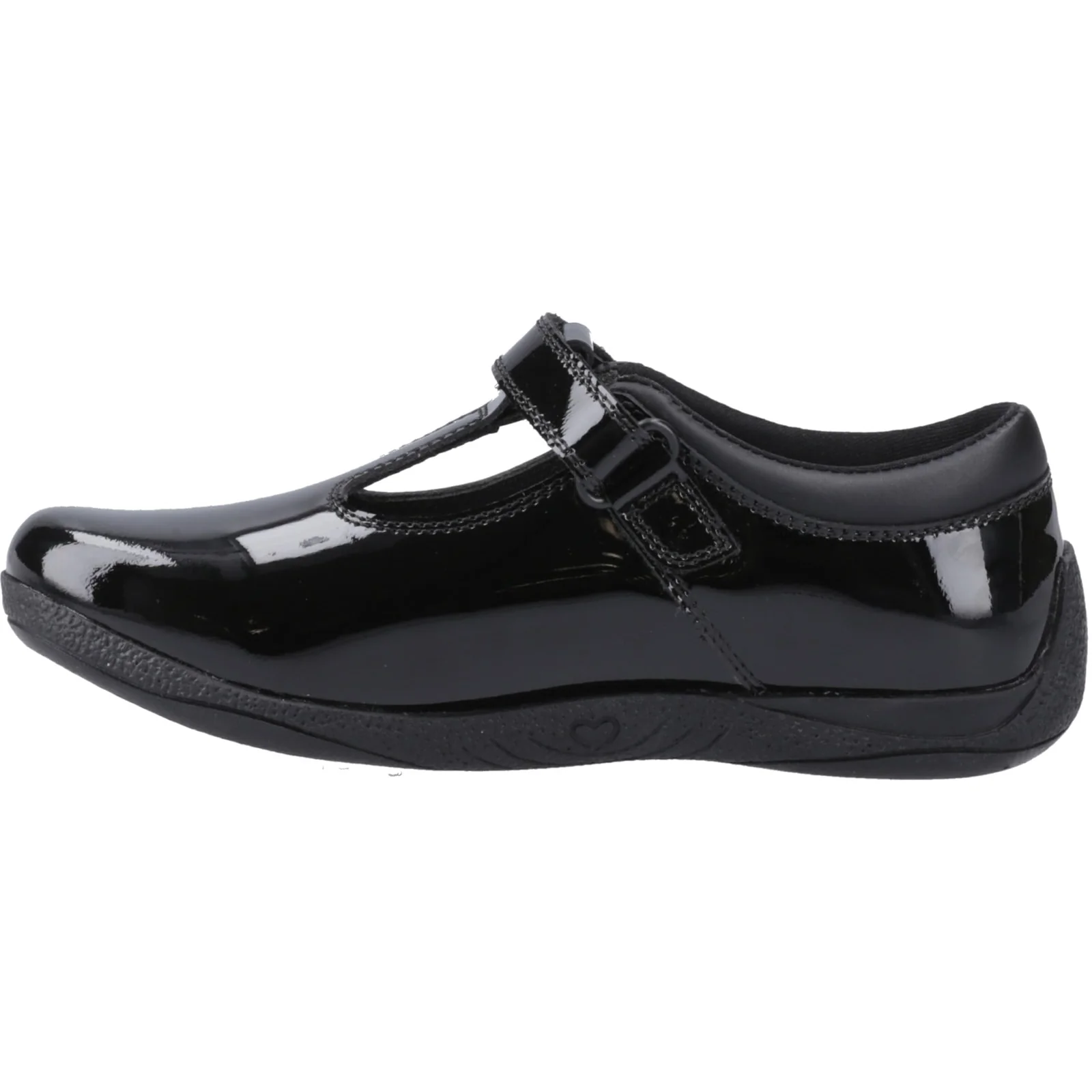 Hush Puppies Junior Girls Caitlin T-Bar Patent Jnr Black - Image 2