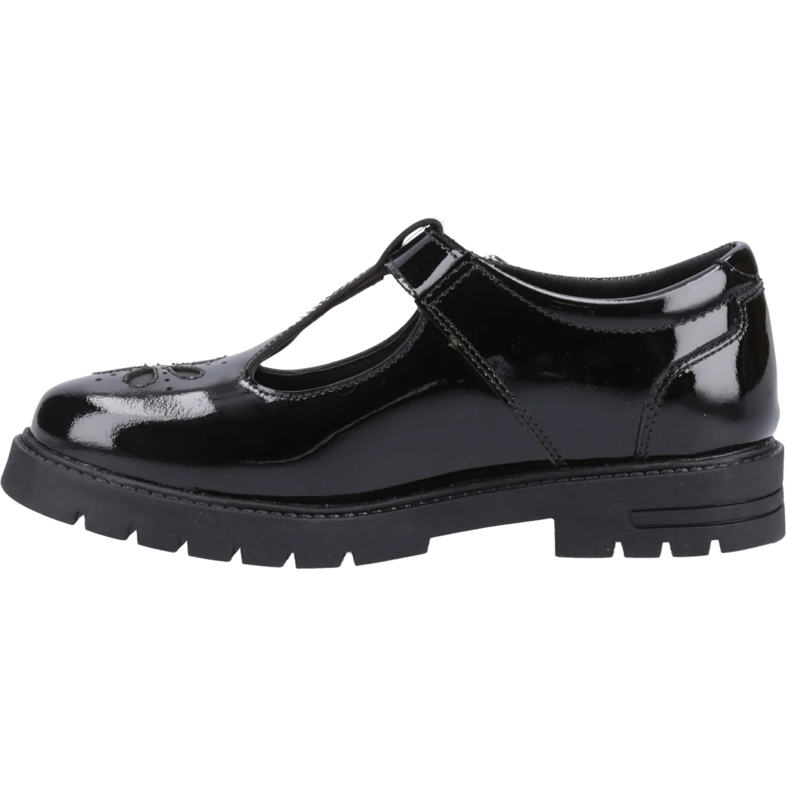 Hush Puppies Junior Girls Fiona Patent Junior Shoe Black - Image 2