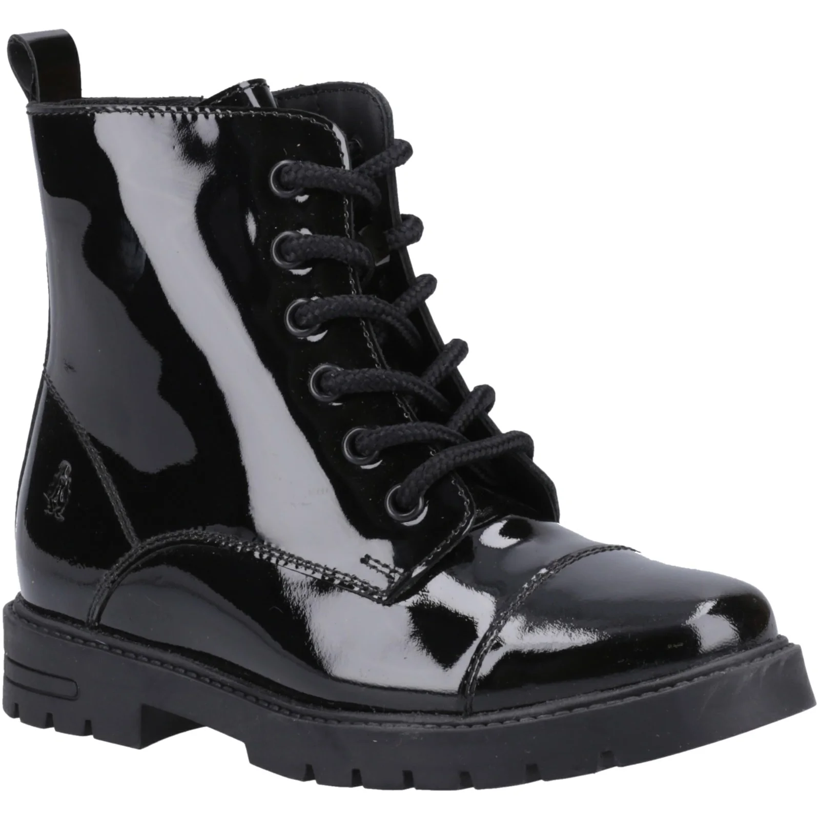 Hush Puppies Junior Girls Lauren Patent Junior Shoe Black - Image 5