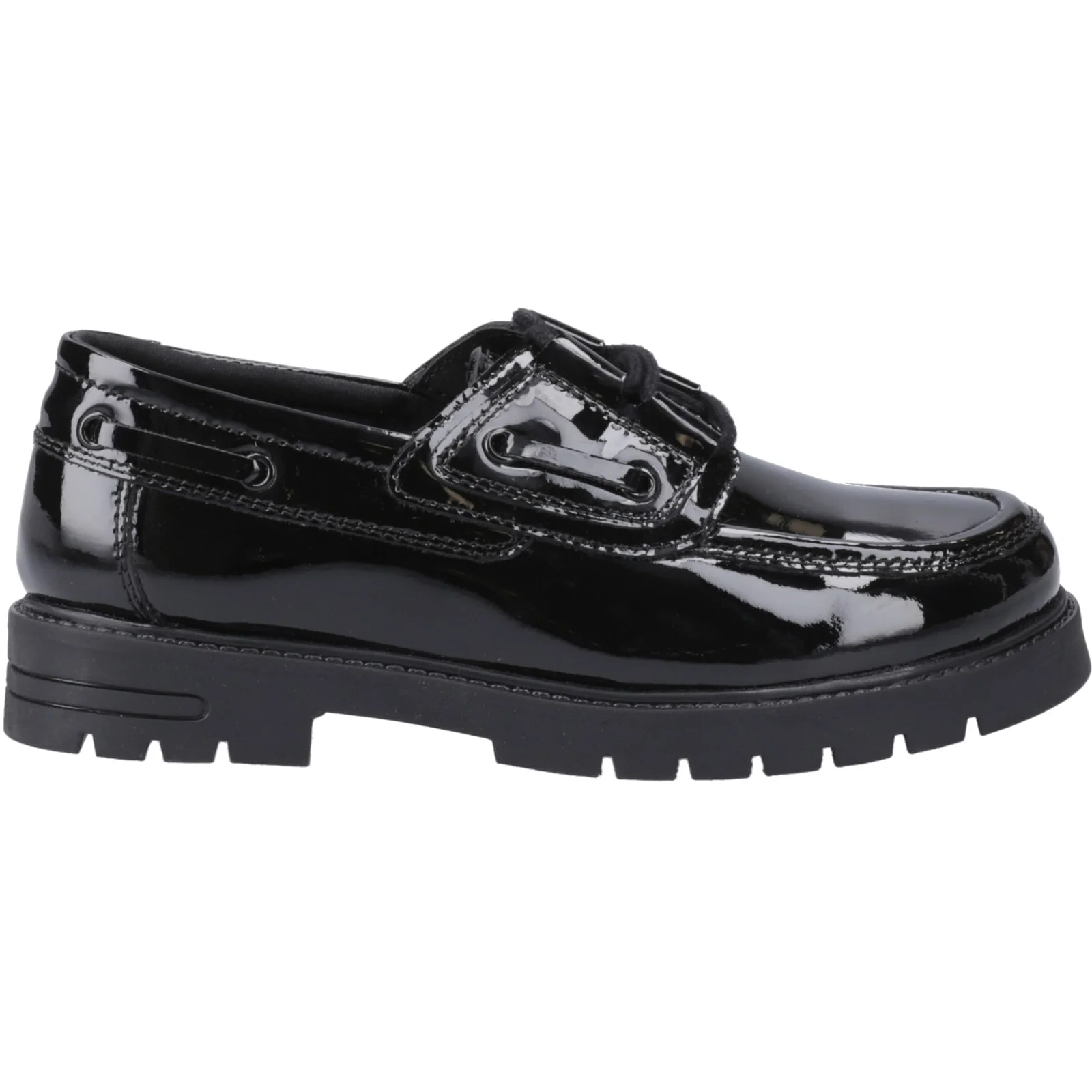 Hush Puppies Junior Girls Lucy Patent Jnr Black