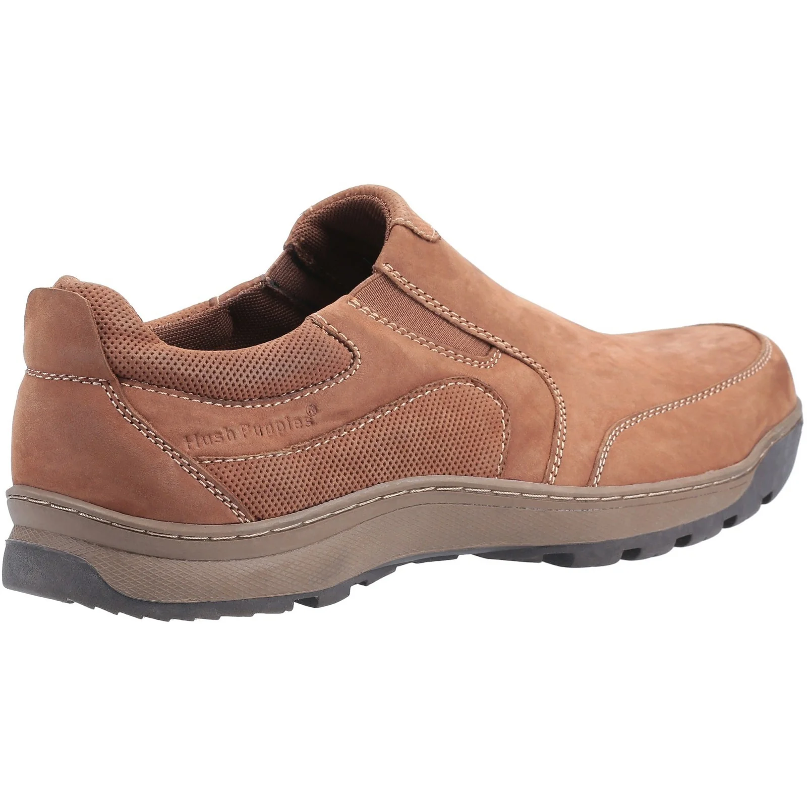Hush Puppies Mens Jasper Trainer Tan Nubuck - Image 3