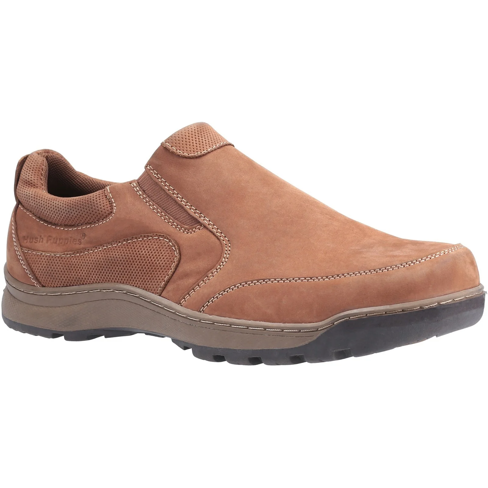 Hush Puppies Mens Jasper Trainer Tan Nubuck - Image 4