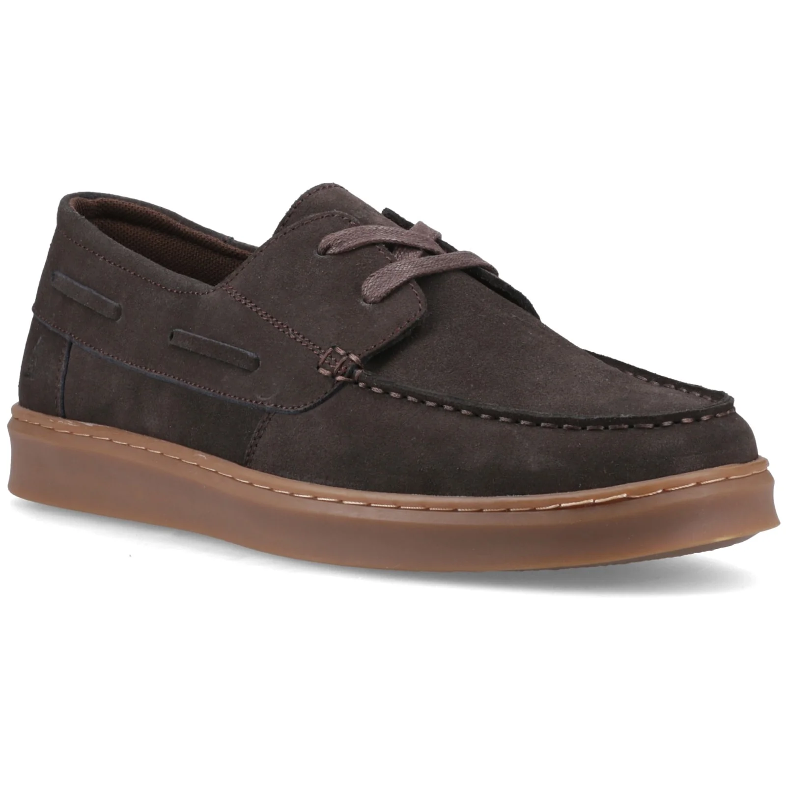 Hush Puppies Mens Madden Boat Shoe Chocolate - Image 5