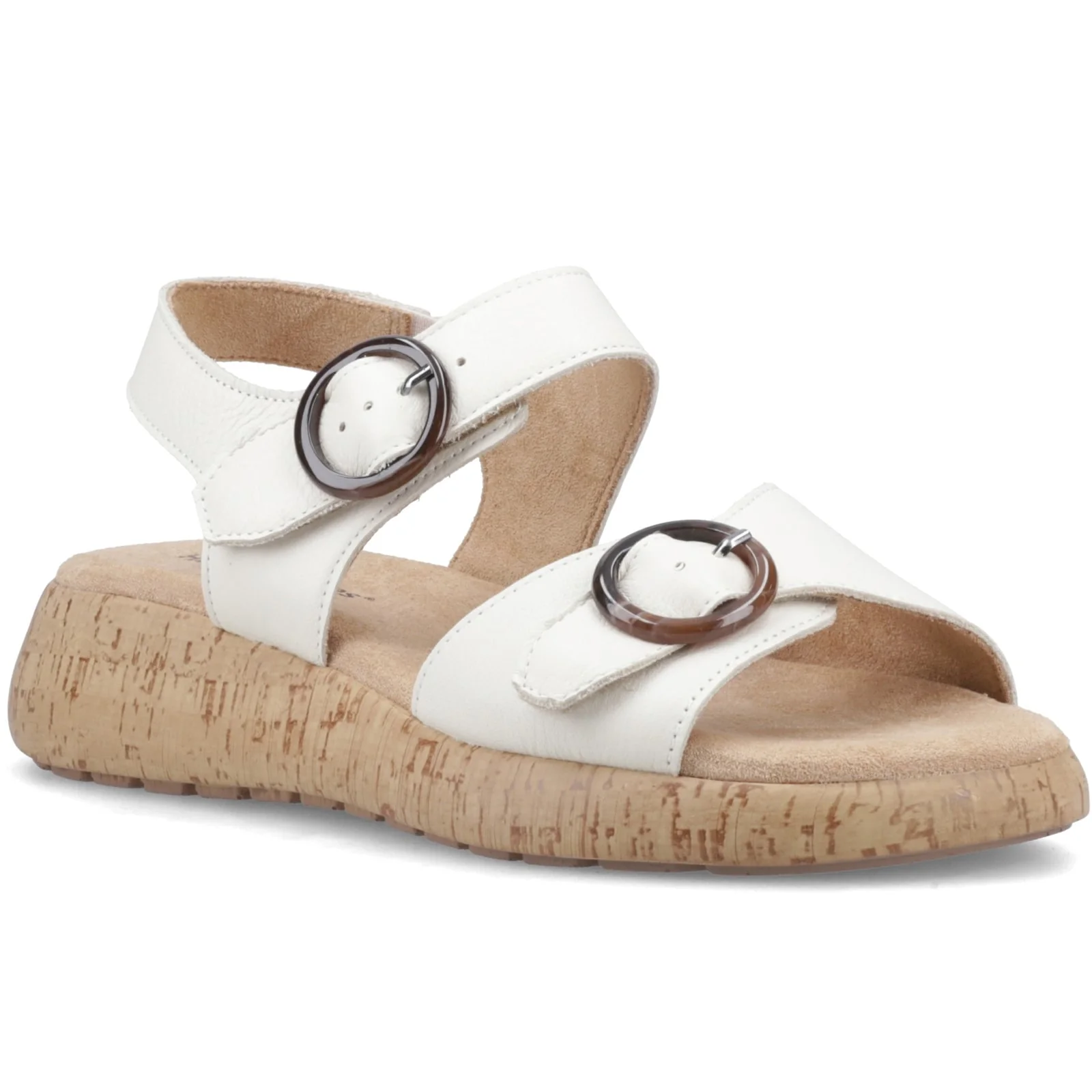 Hush Puppies Womens Alison Buckle Sandal Cream - Image 5