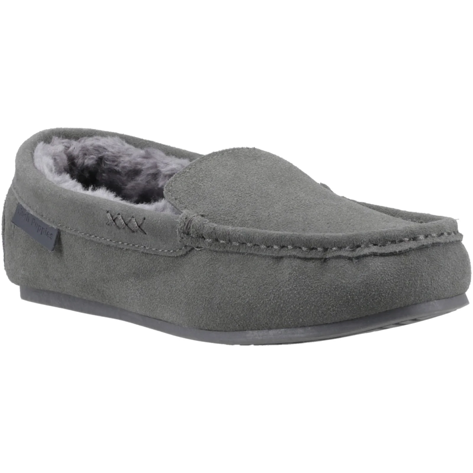 Hush Puppies Womens Annie Mocassin Slipper Grey - Image 5