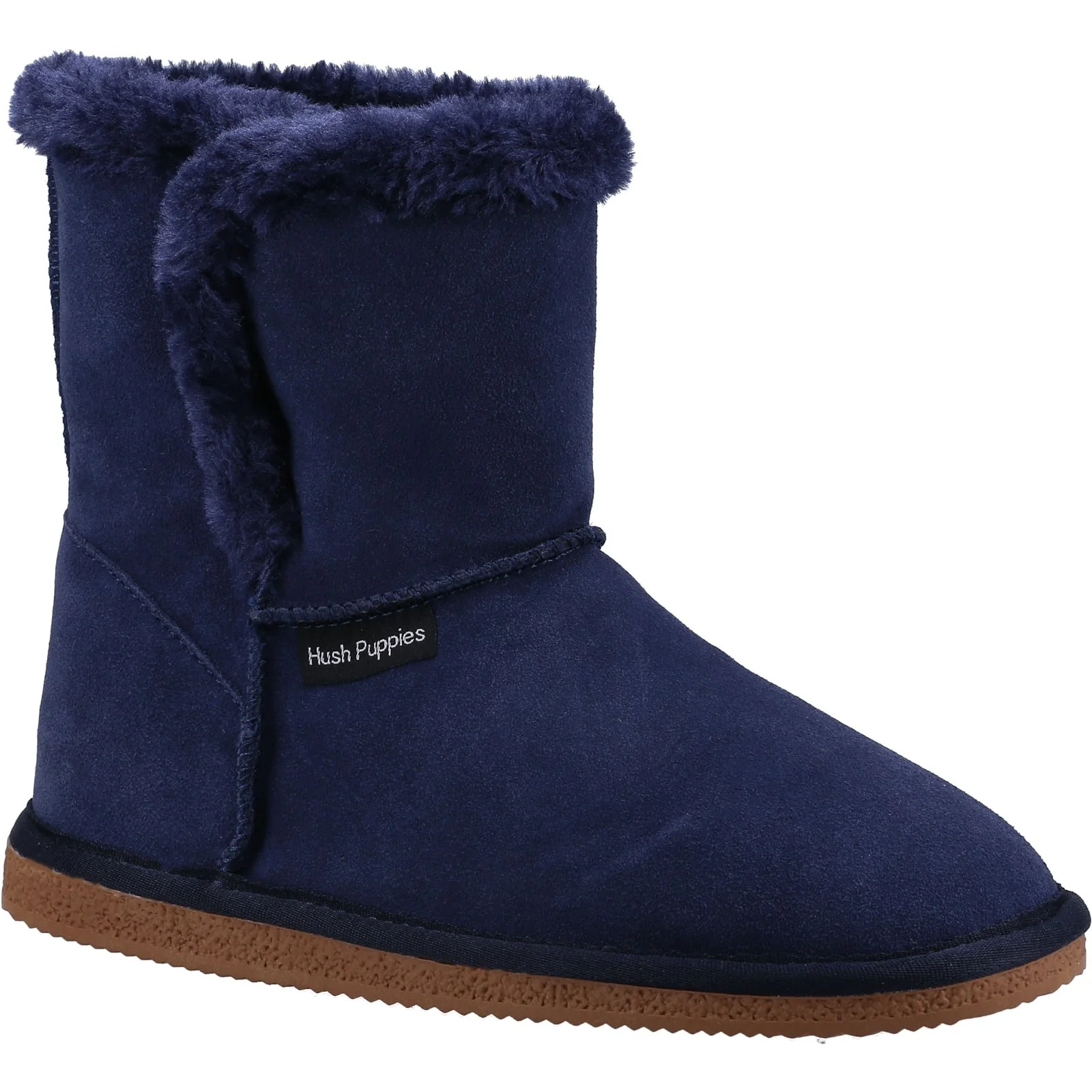 Hush Puppies Womens Ashleigh Slipper Bootie Navy - Image 4