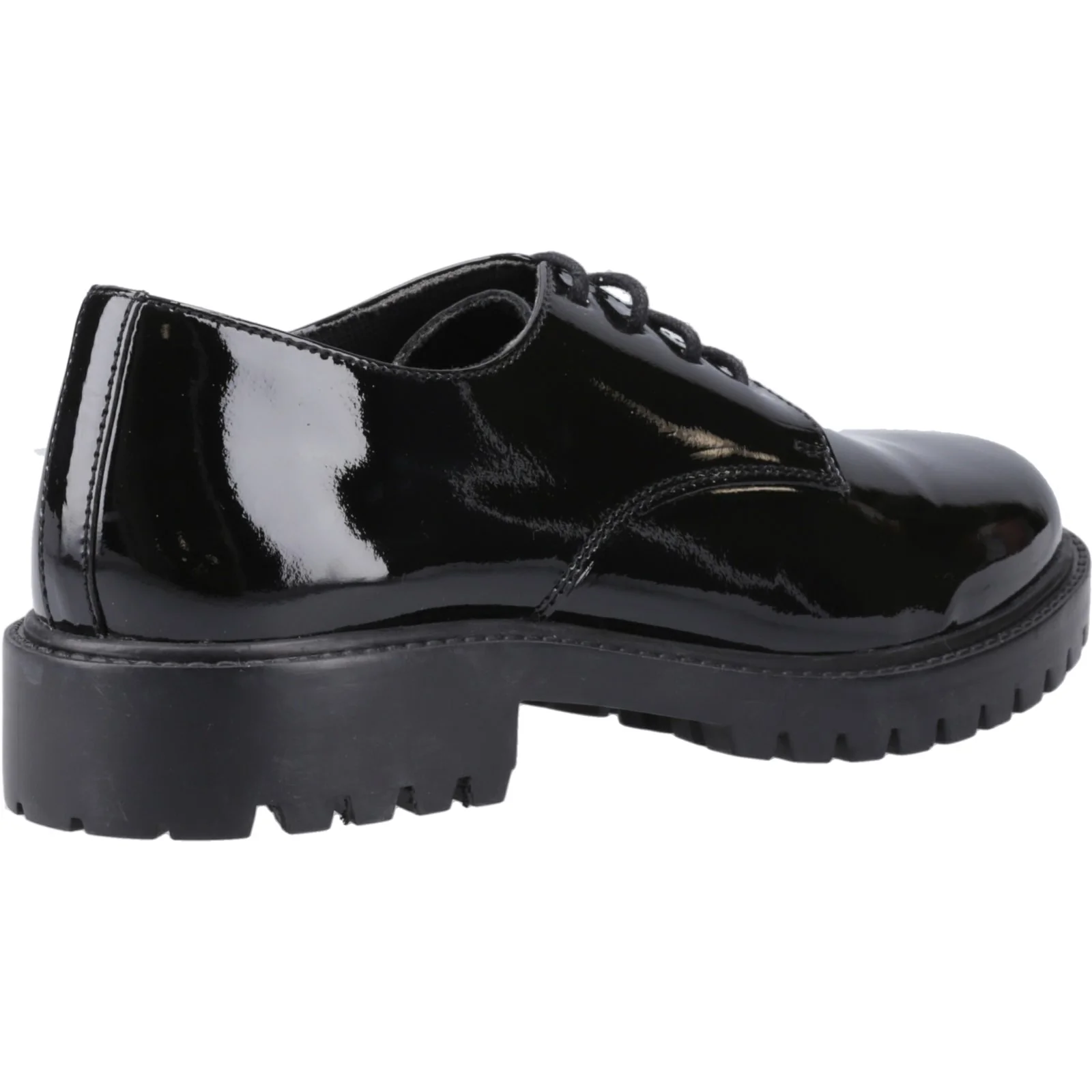 Hush Puppies Womens Aubrey Lace Up Patent Snr Black - Image 4