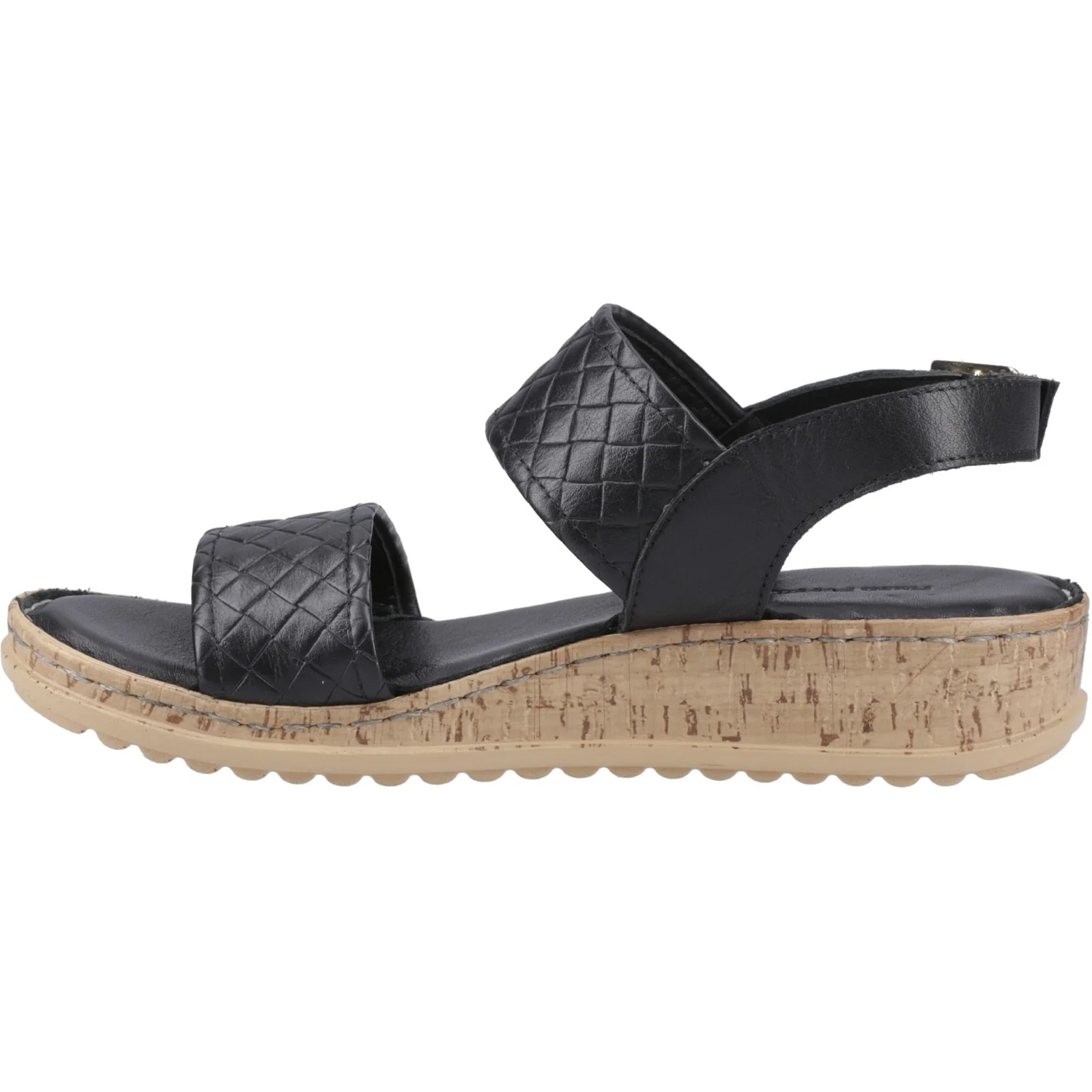 Hush Puppies Womens Ebony Wide Fit Sandal Black - Image 2