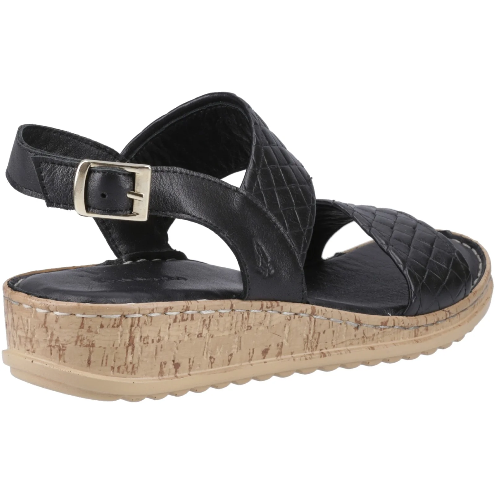 Hush Puppies Womens Ebony Wide Fit Sandal Black - Image 4