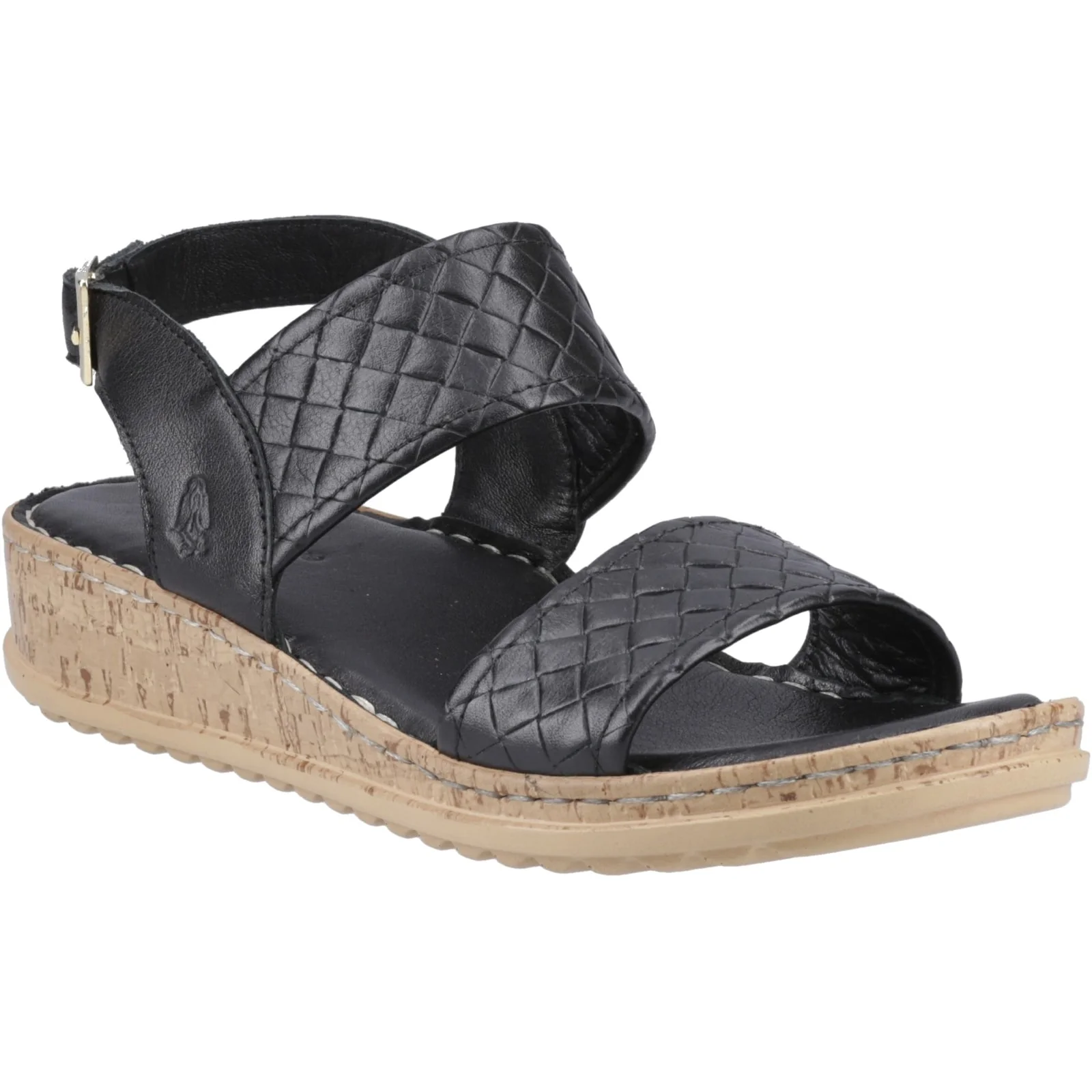 Hush Puppies Womens Ebony Wide Fit Sandal Black - Image 5