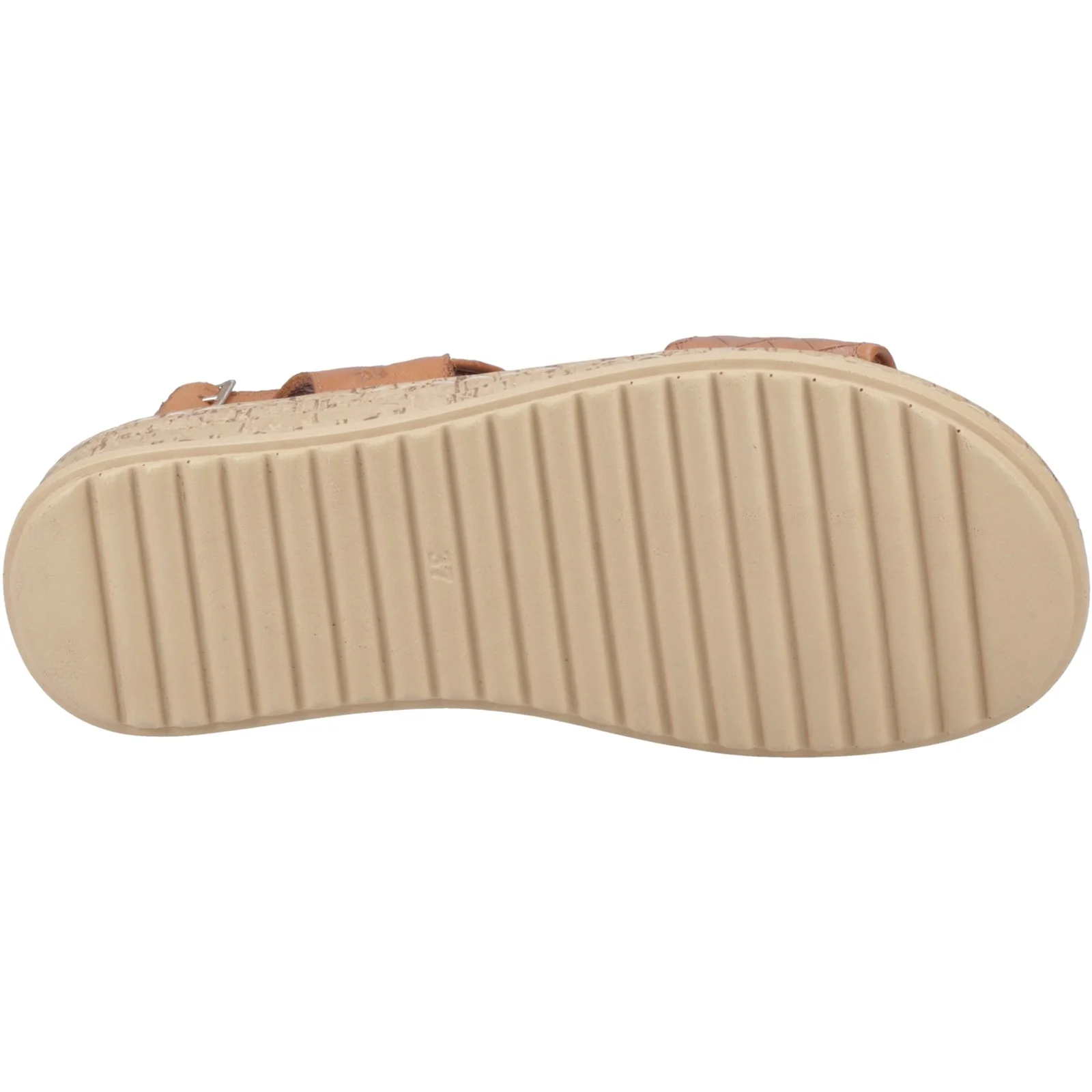 Hush Puppies Womens Ebony Wide Fit Sandal Tan - Image 3