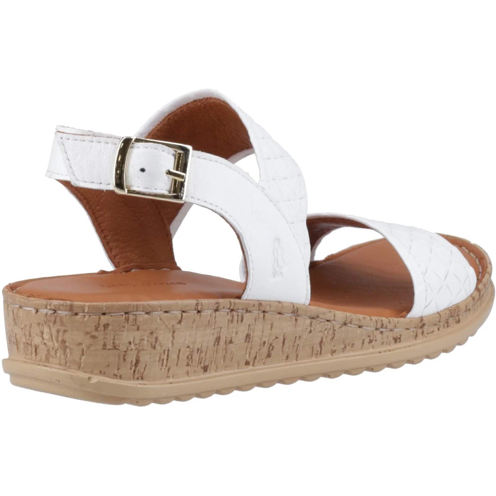 Hush Puppies Womens Ebony Woven Sandal White - Image 4