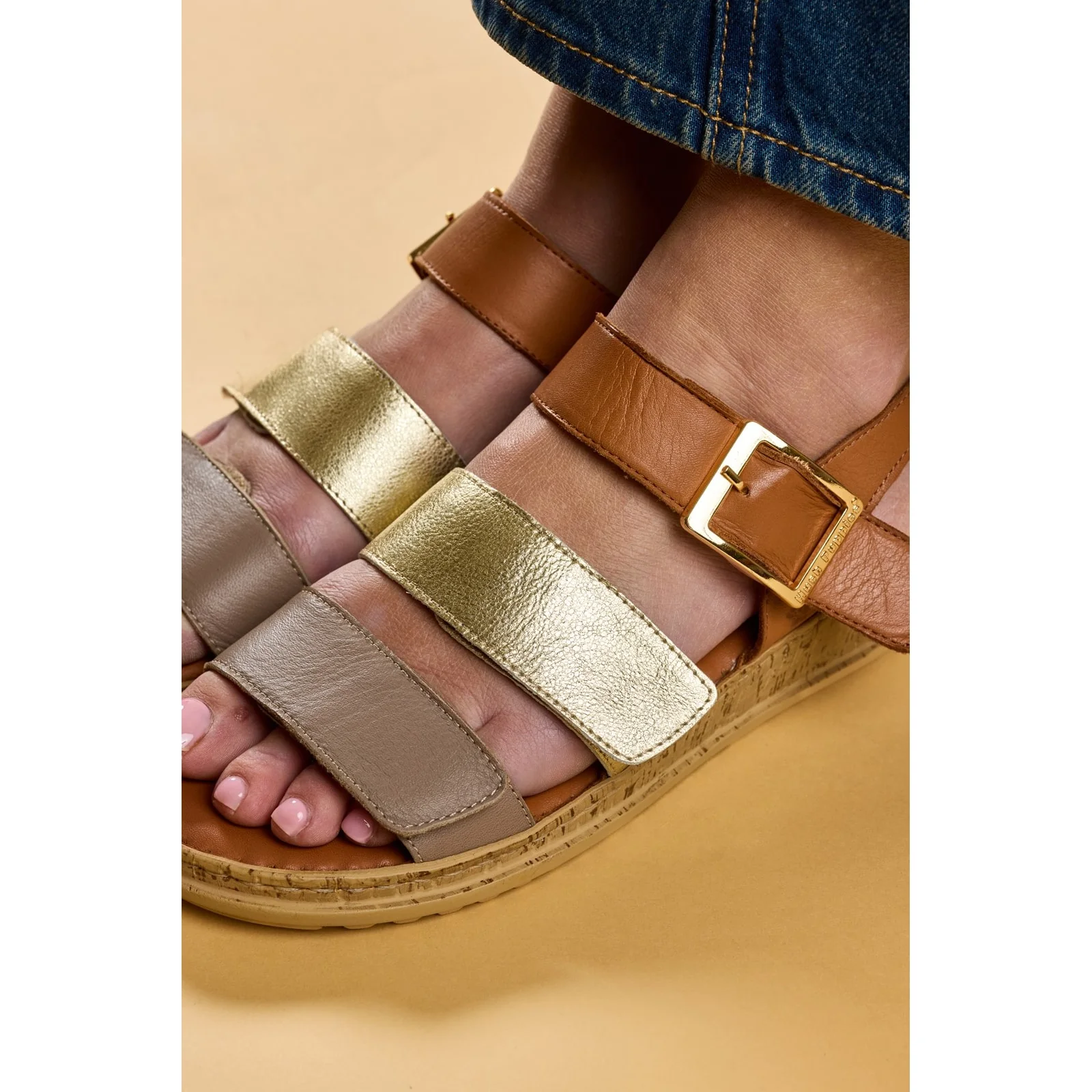 Hush Puppies Womens Eliana Sandal Gold - Image 6