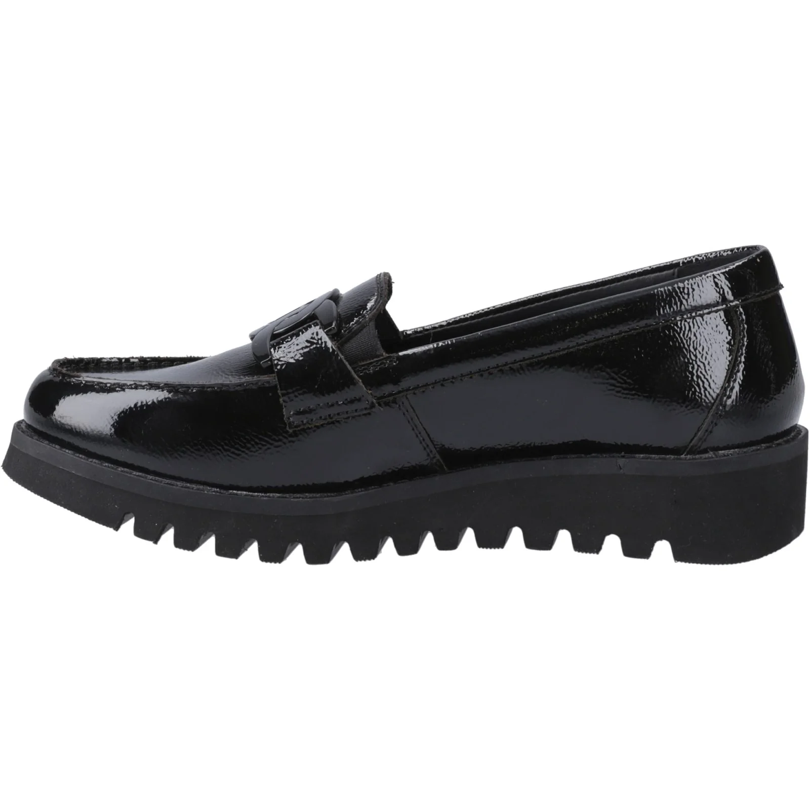 Hush Puppies Womens Francis Loafer Patent Black - Image 2