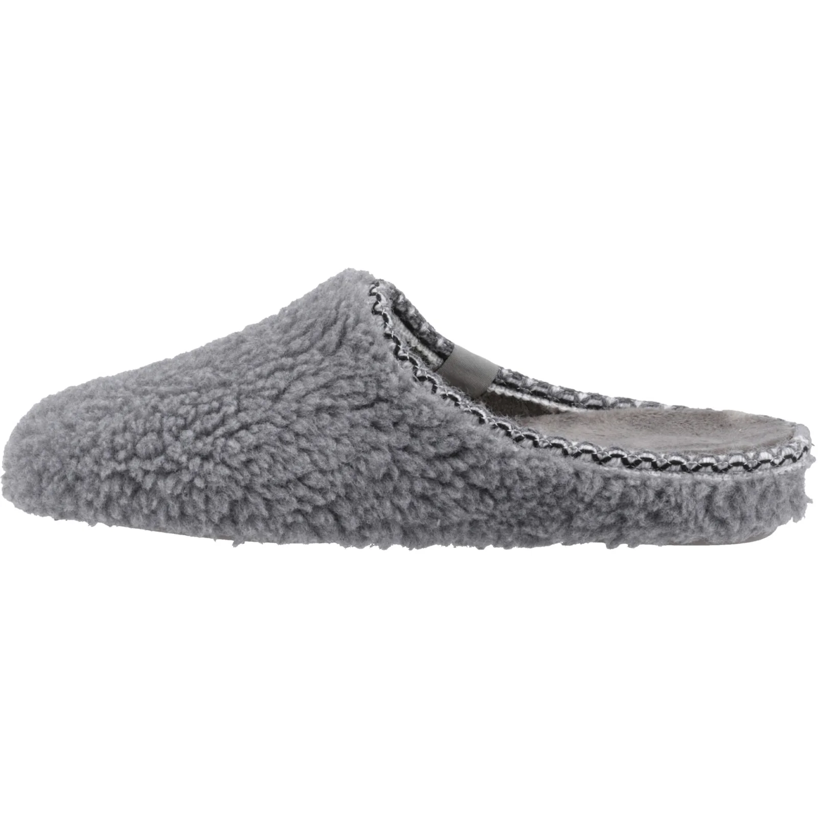 Hush Puppies Womens Good Slipper Teddy Mule Grey - Image 2
