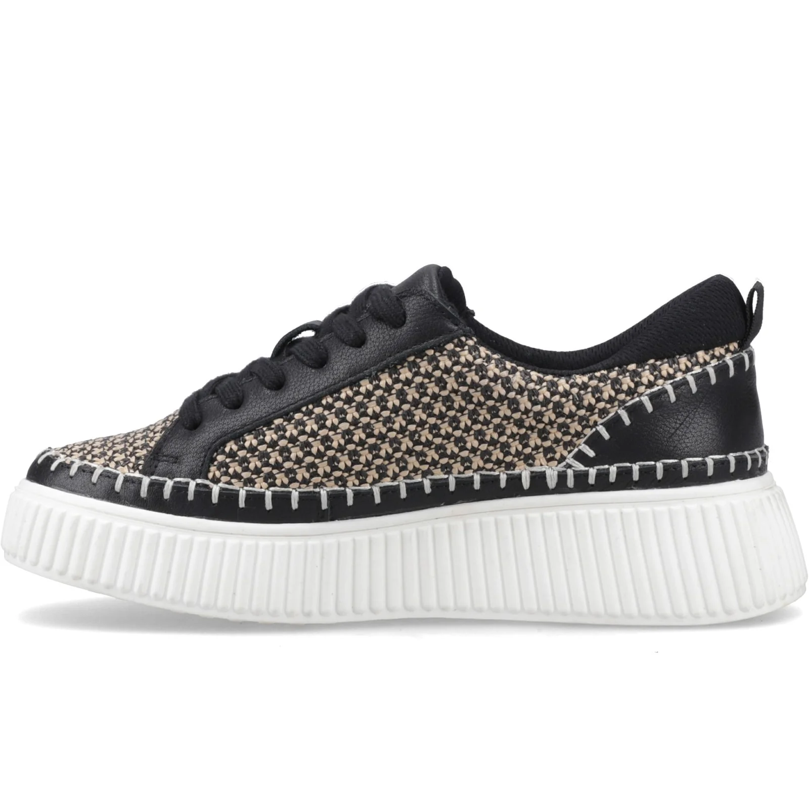 Hush Puppies Womens Haisley Woven Trainer Black - Image 2