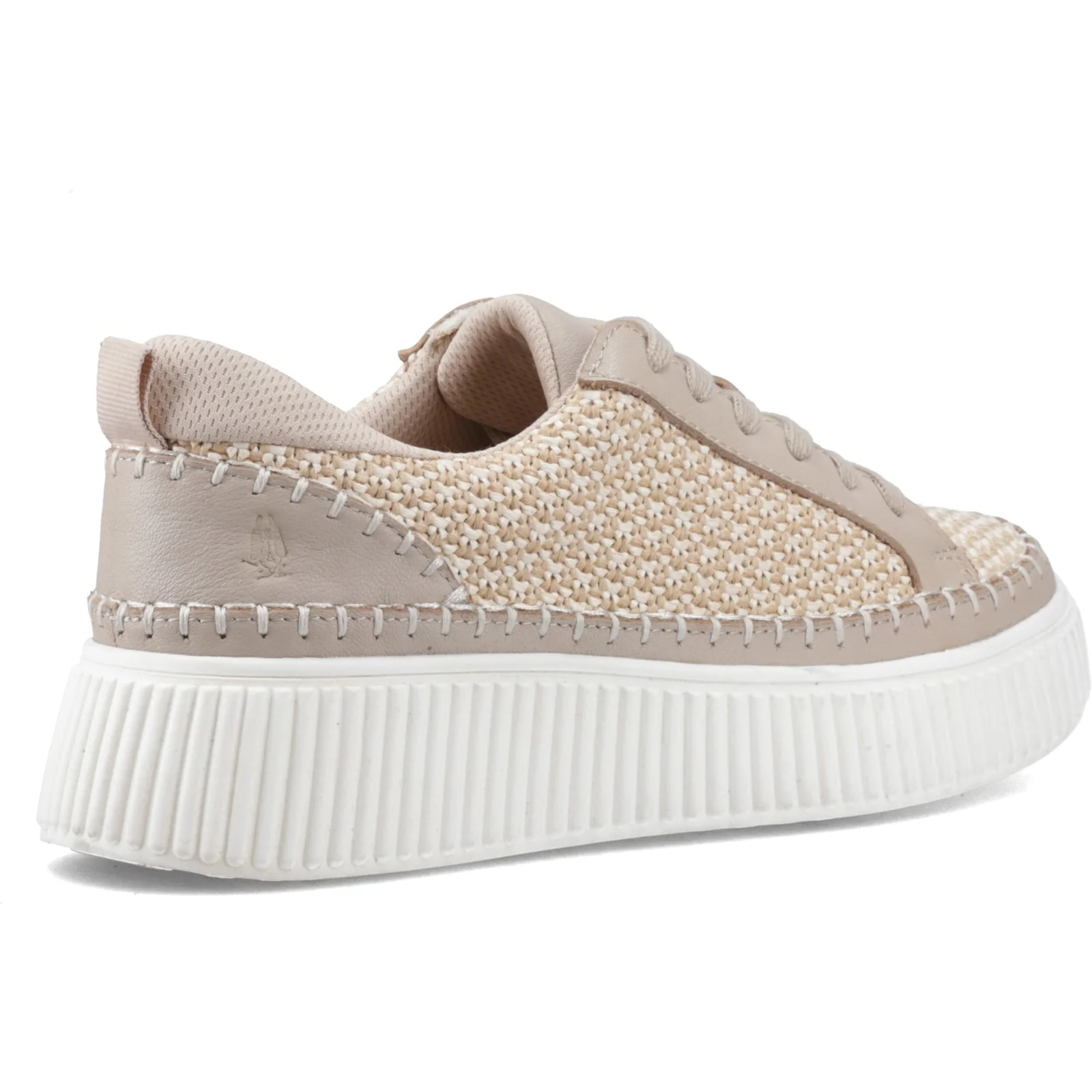 Hush Puppies Womens Haisley Woven Trainer Taupe - Image 4