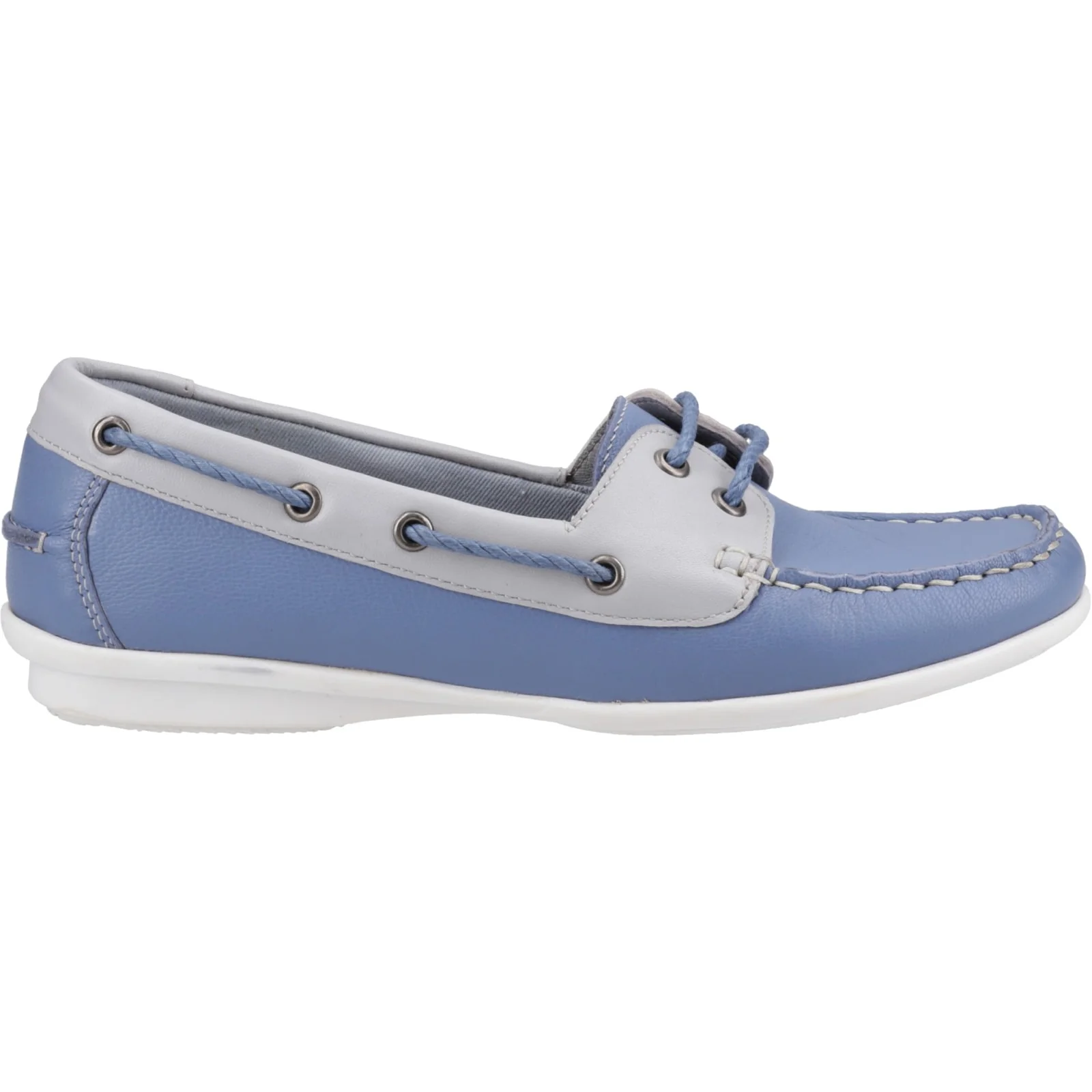 Hush Puppies Womens Irene Boat Shoe Blue