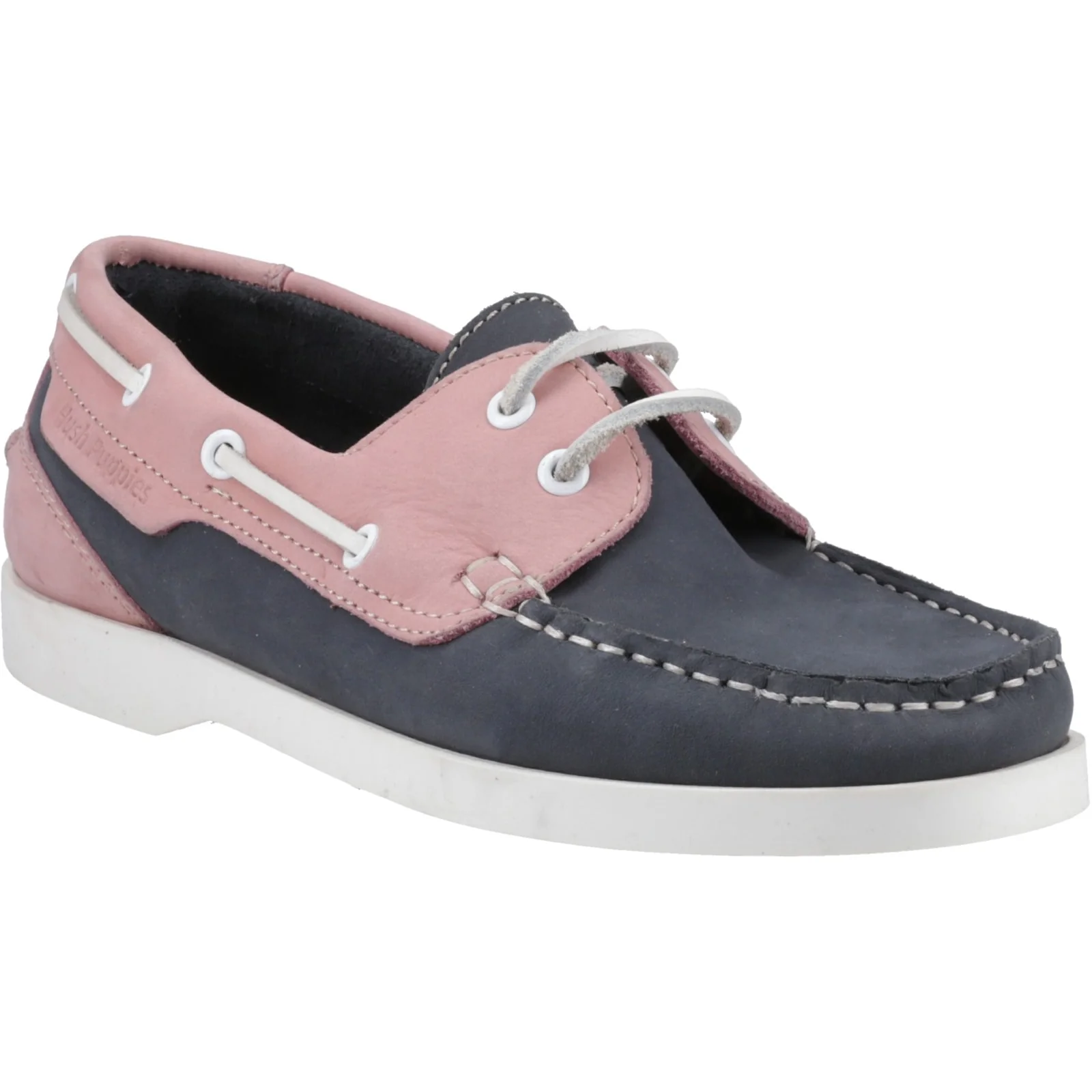 Hush Puppies Womens Isabel Boat Shoe Navy/Pink - Image 5
