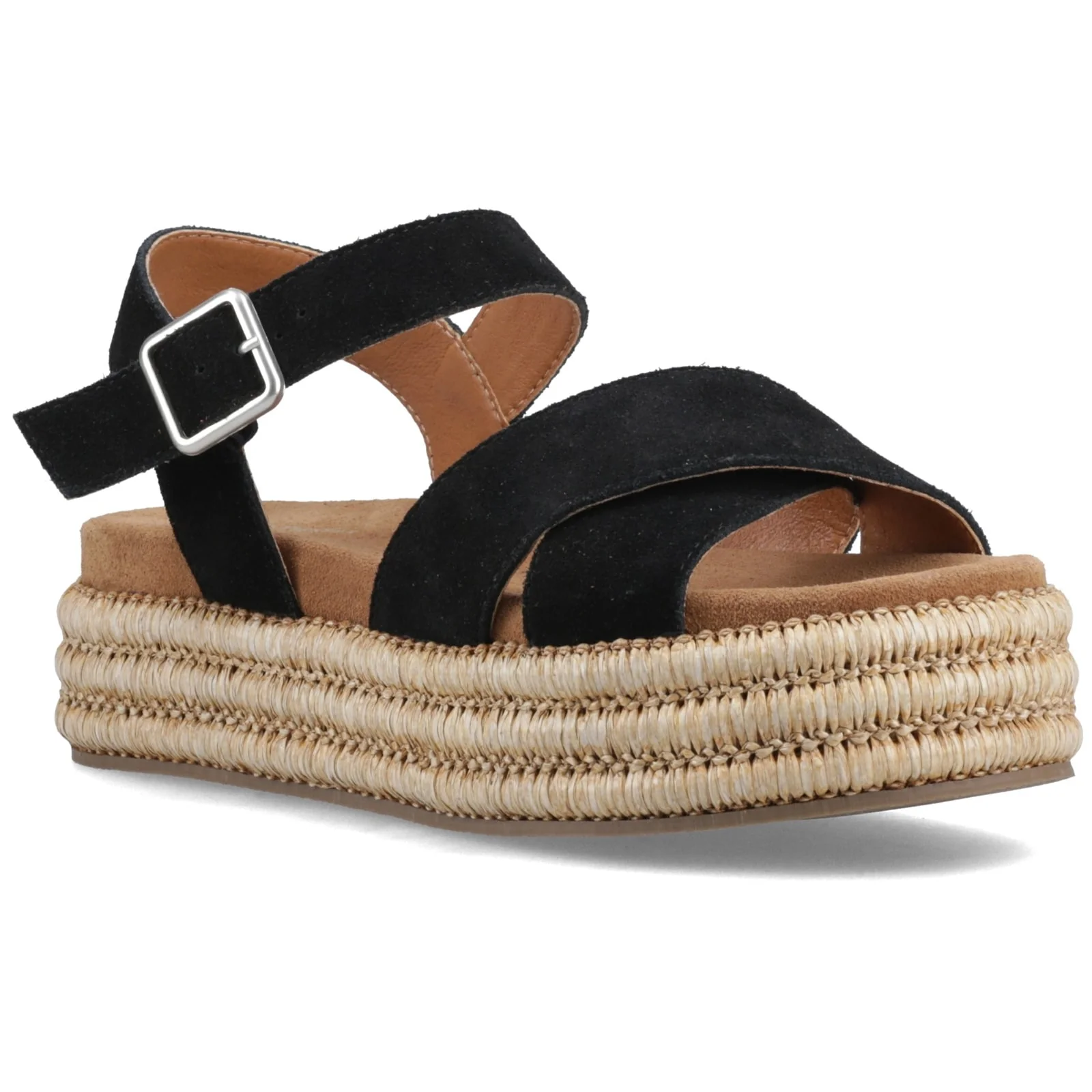 Hush Puppies Womens Rosa Rafia Sandal Black - Image 5