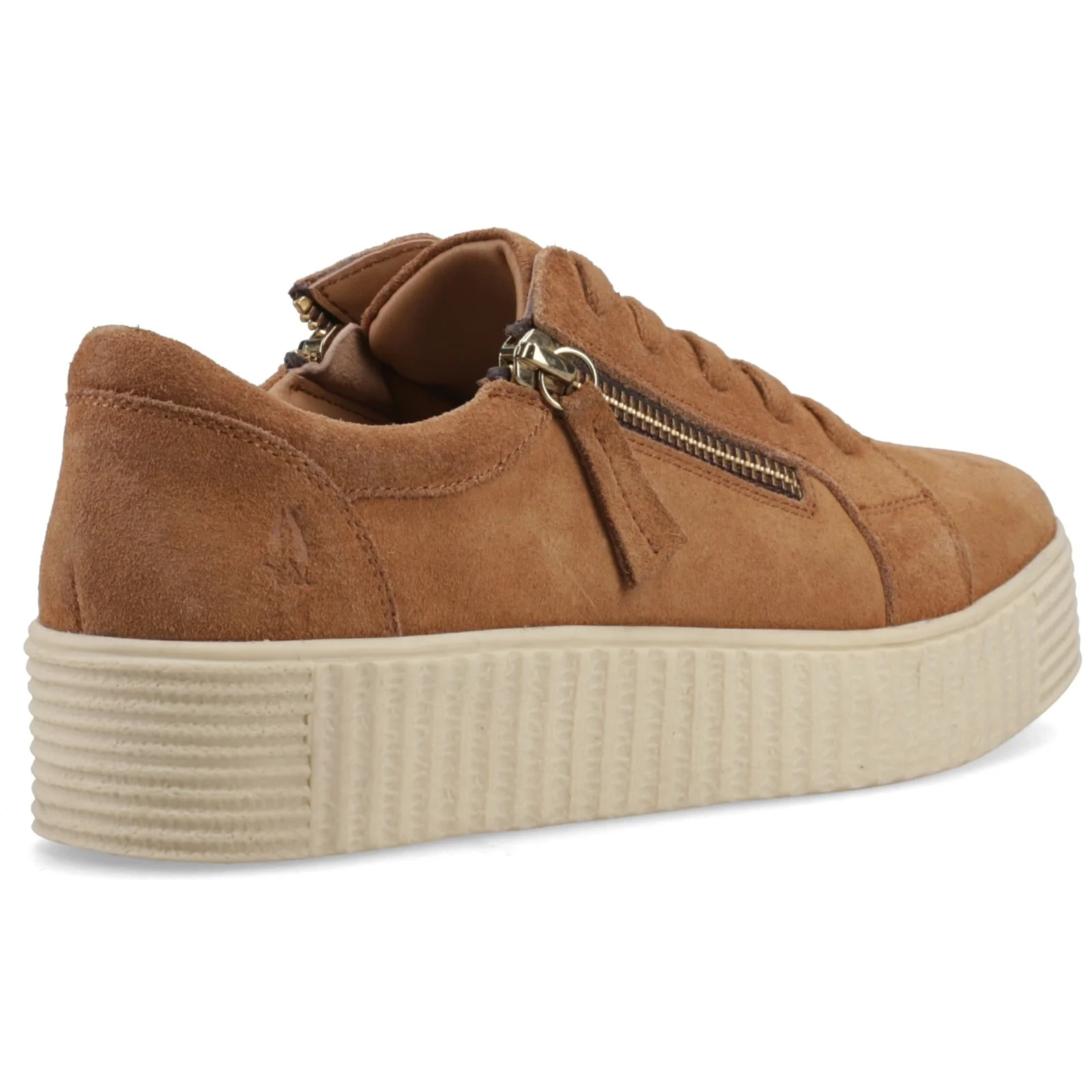 Hush Puppies Womens Tara Suede Trainer Tan - Image 4