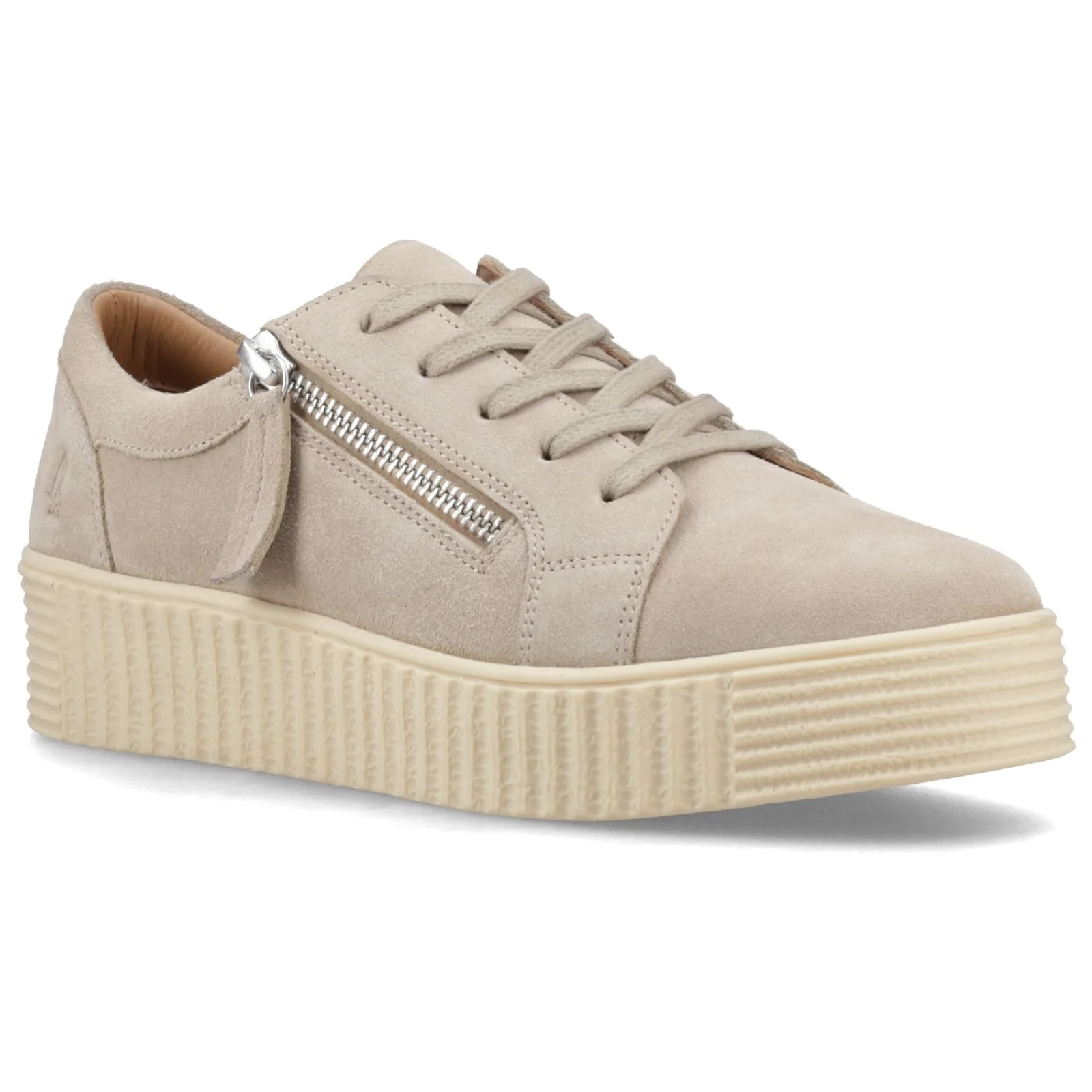 Hush Puppies Womens Tara Suede Trainer Taupe - Image 5