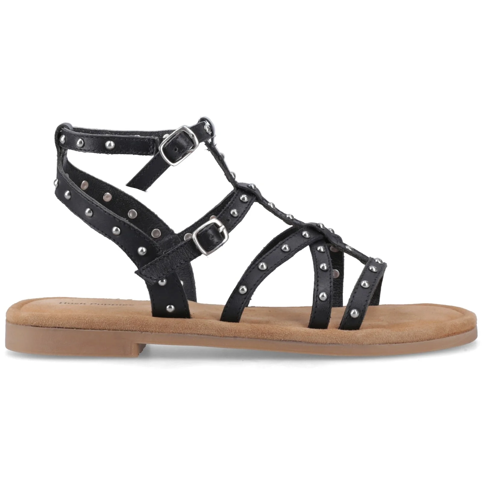 Hush Puppies Womens Tori Stud Gladiator Black