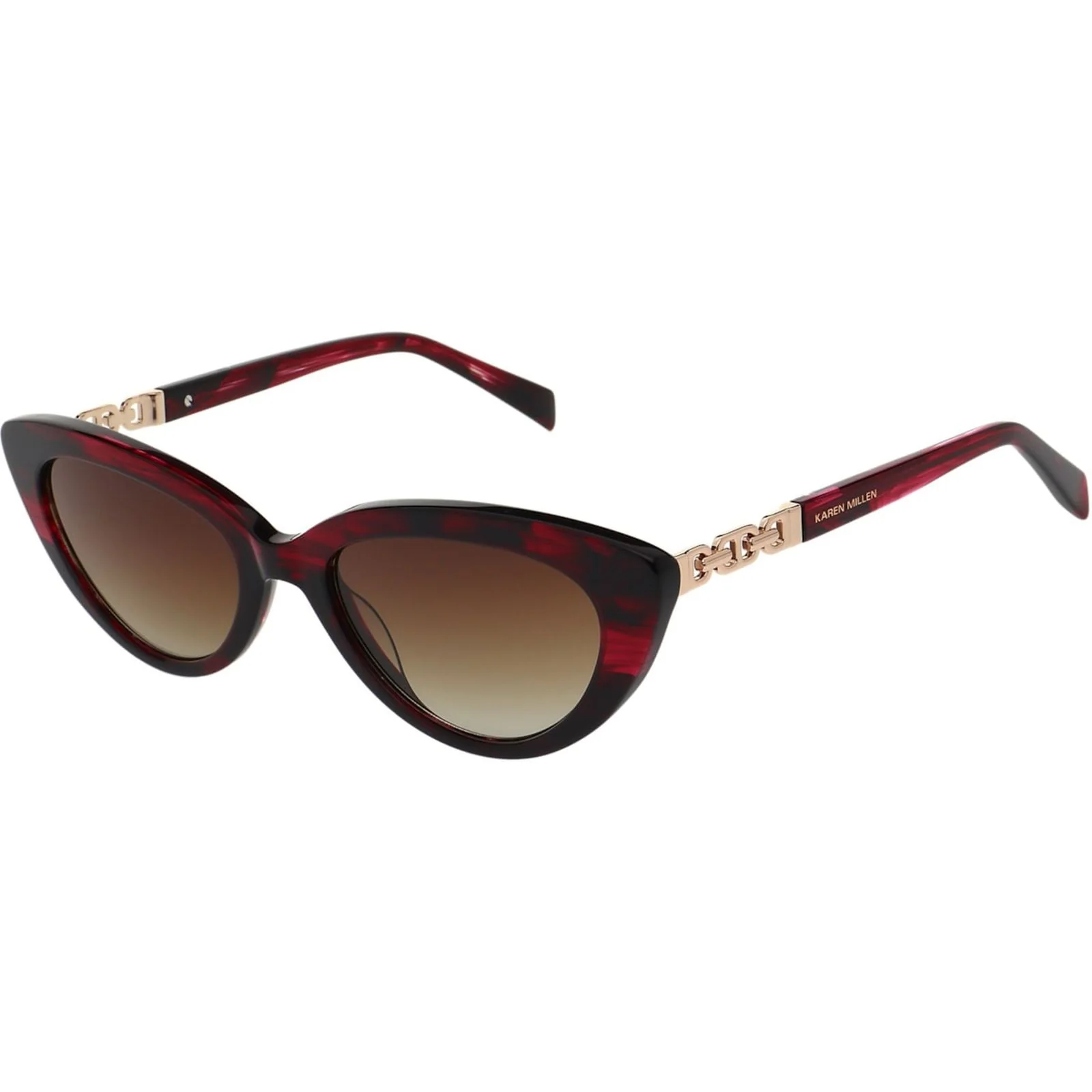 Karen Millen Unisex KM506822053 Sunglasses Red Horn - Image 2