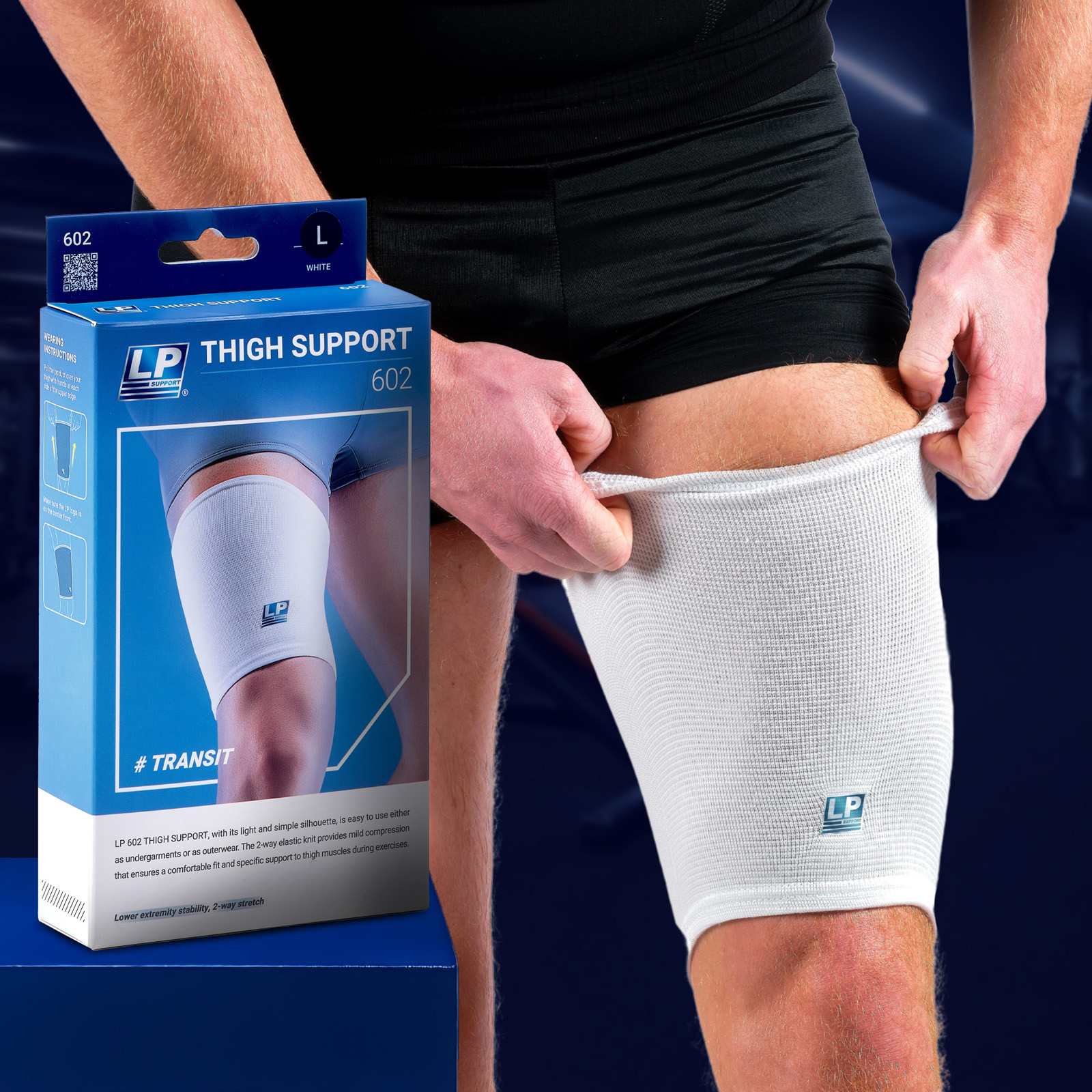 LP Elasticated Brace Compression Adults Thigh Support - Image 4