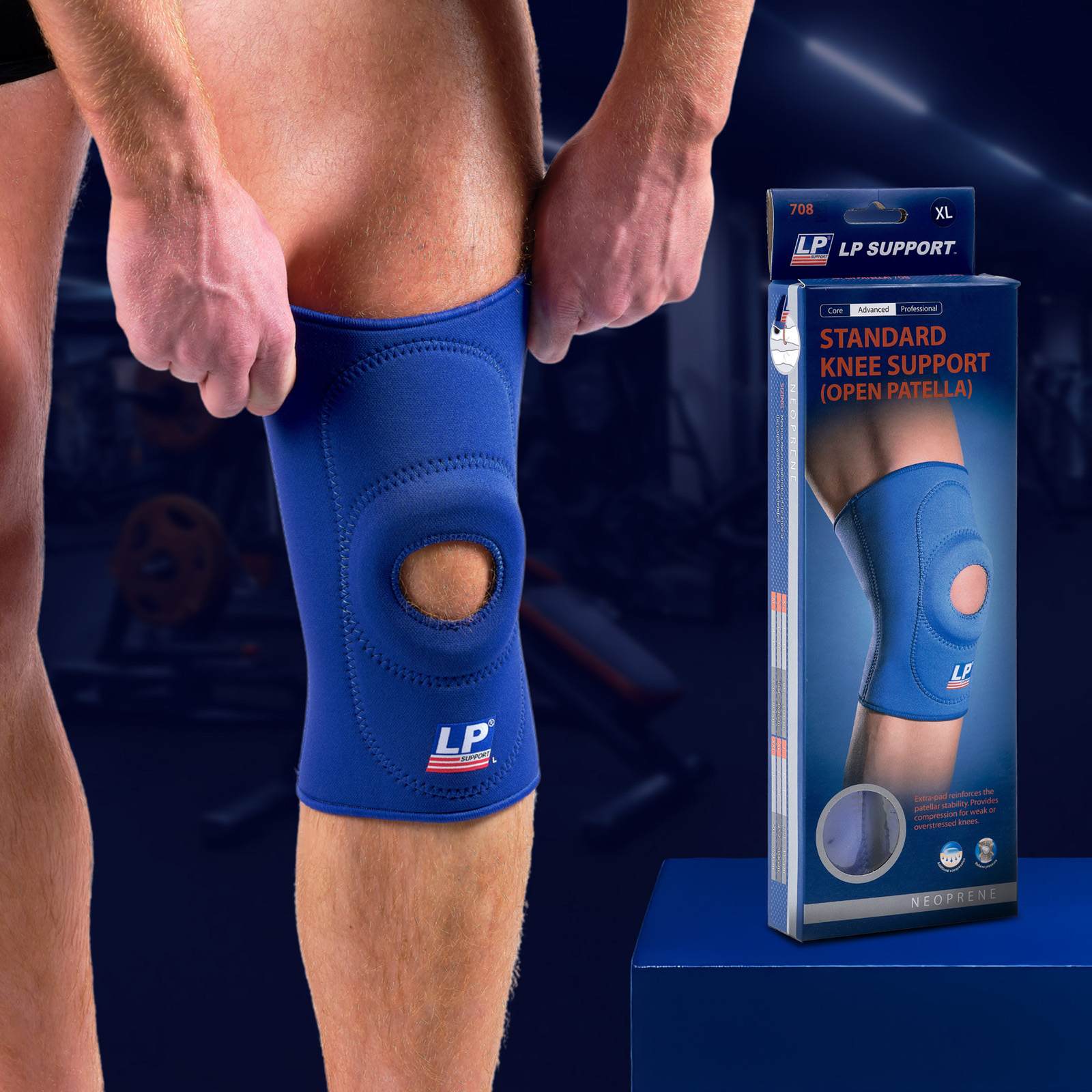 LP Open Patella Oval Pad Slip-On Adults Knee Support - Image 5
