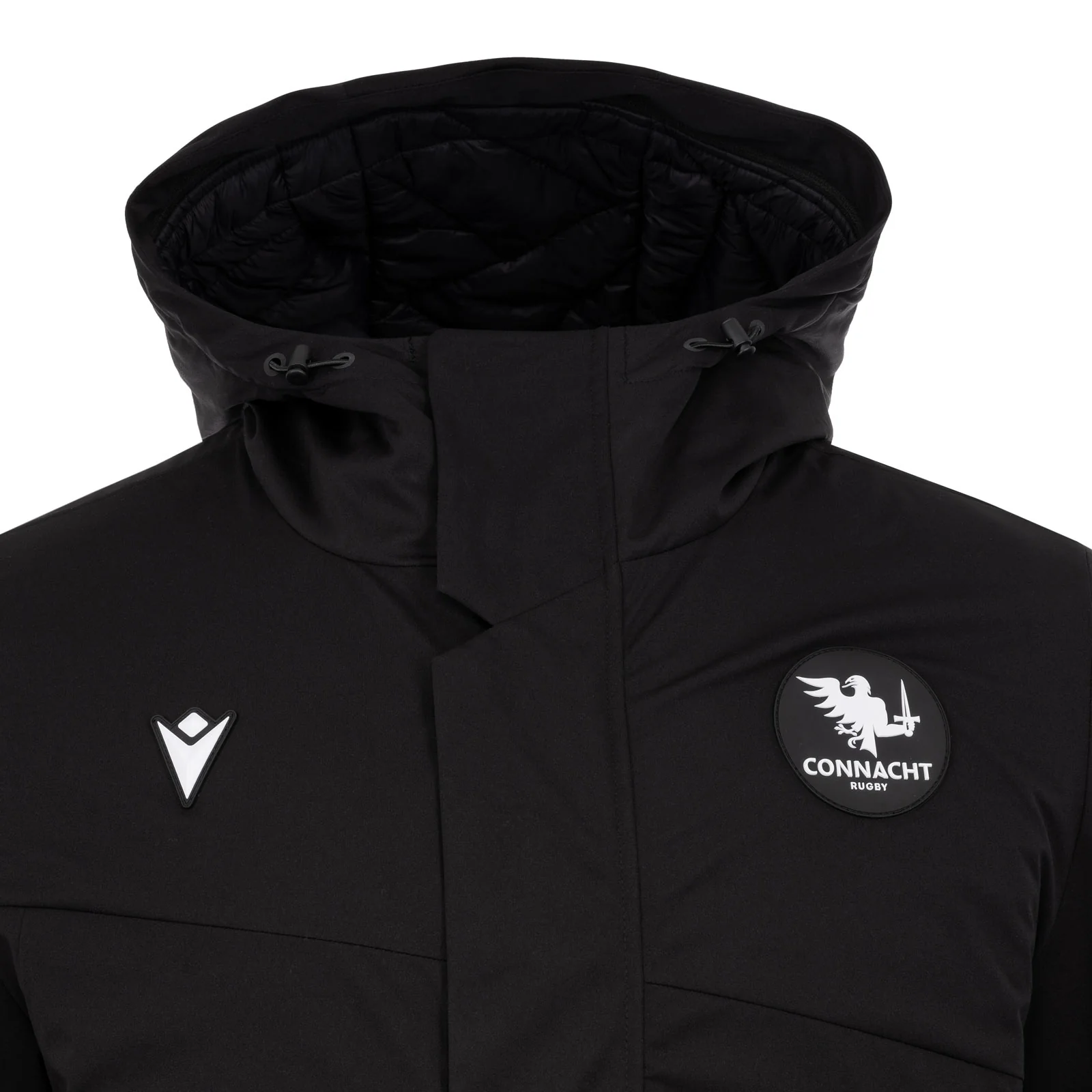 Macron Connacht Rugby 2025/26 Mens Waterproof Parka Jacket - Image 3