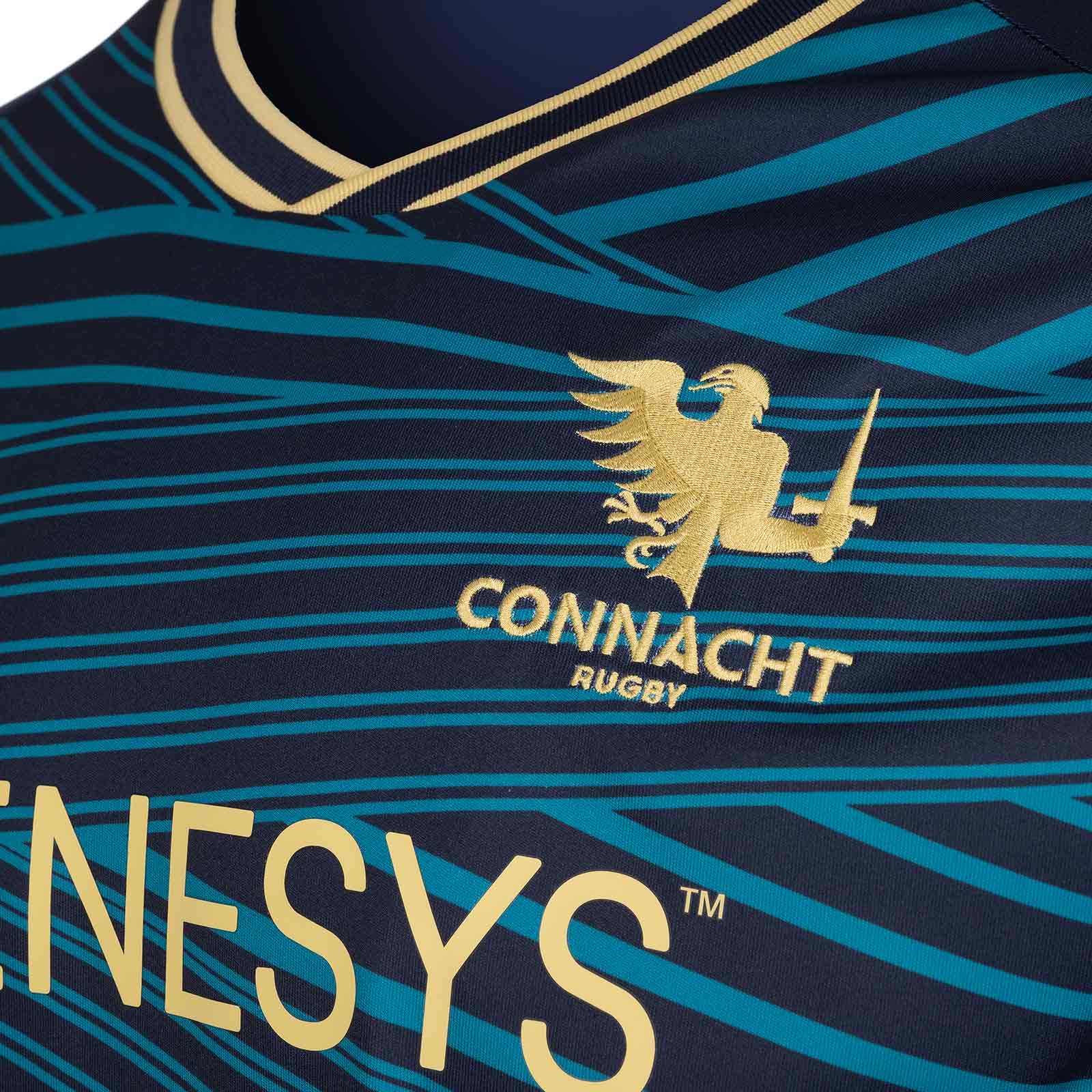 Macron Connacht Rugby 2025/26 Kids Warm Up Short Sleeved Jersey - Image 4