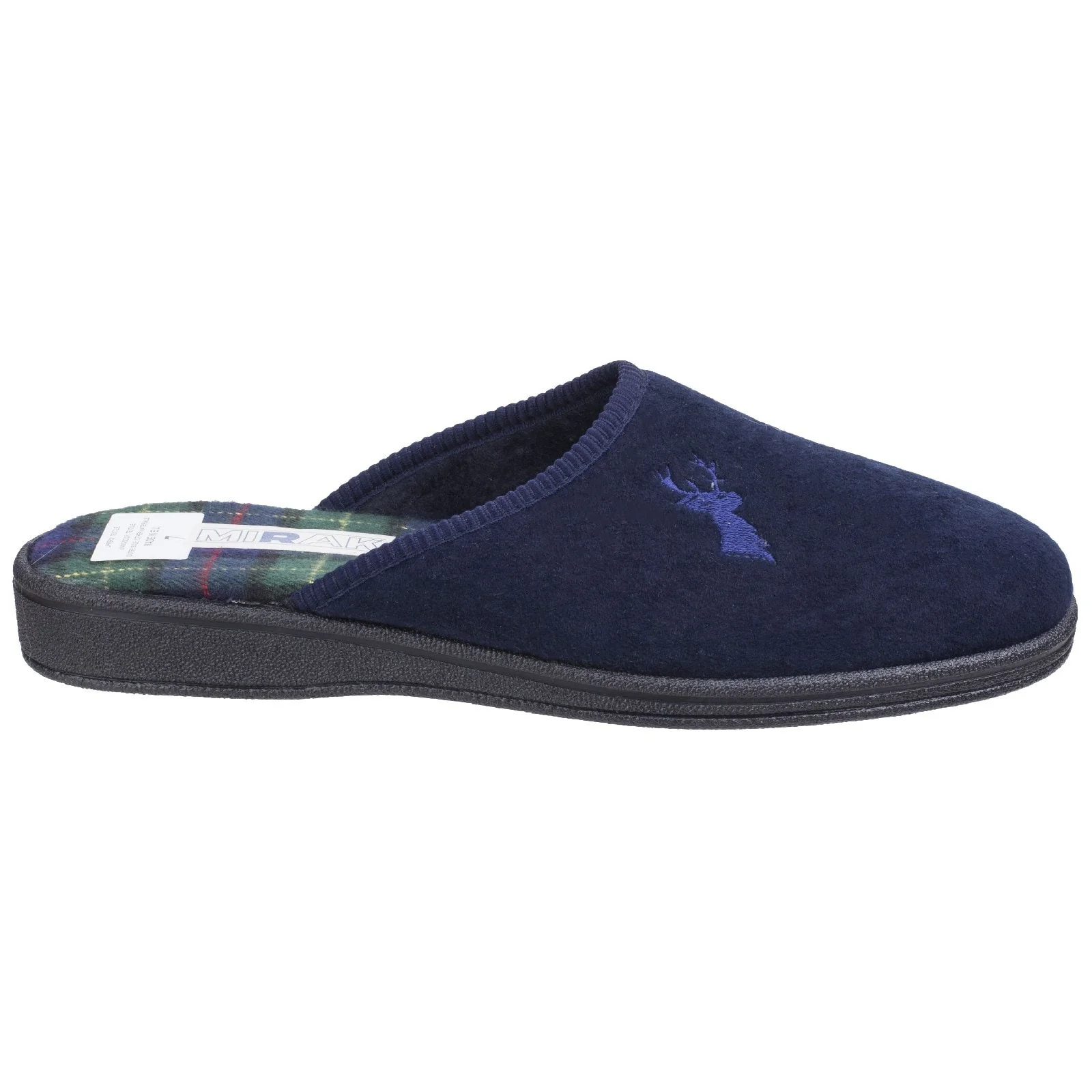 Mirak Mens Buck Mule Slipper Navy