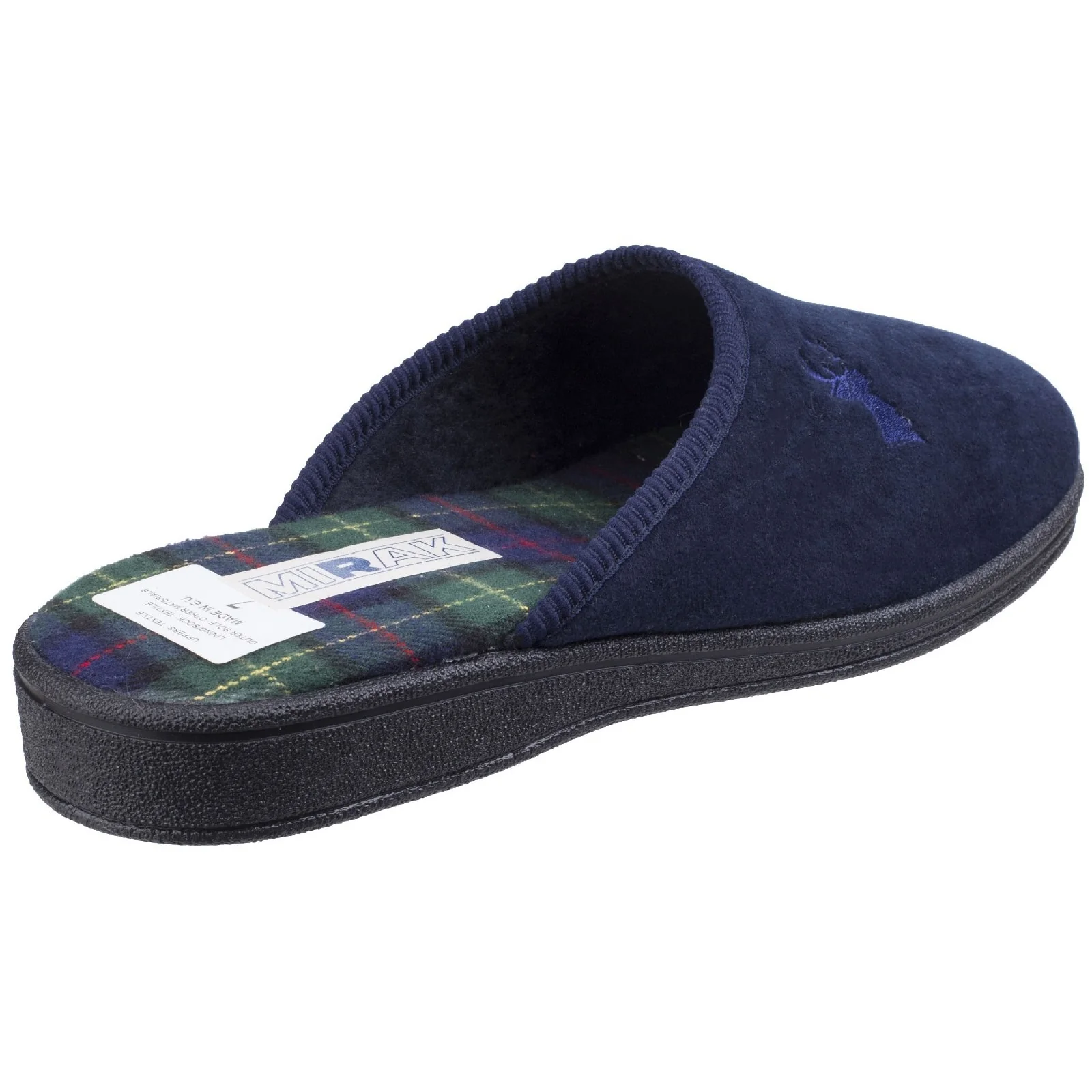 Mirak Mens Buck Mule Slipper Navy - Image 3