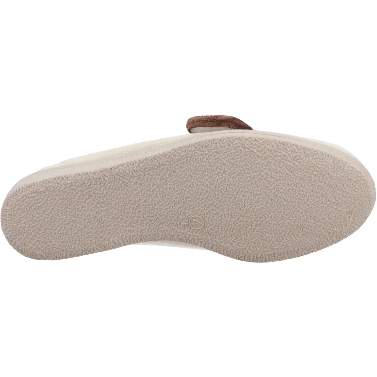 Mirak Womens Andrea Touch Fastening Slipper Beige - Image 3