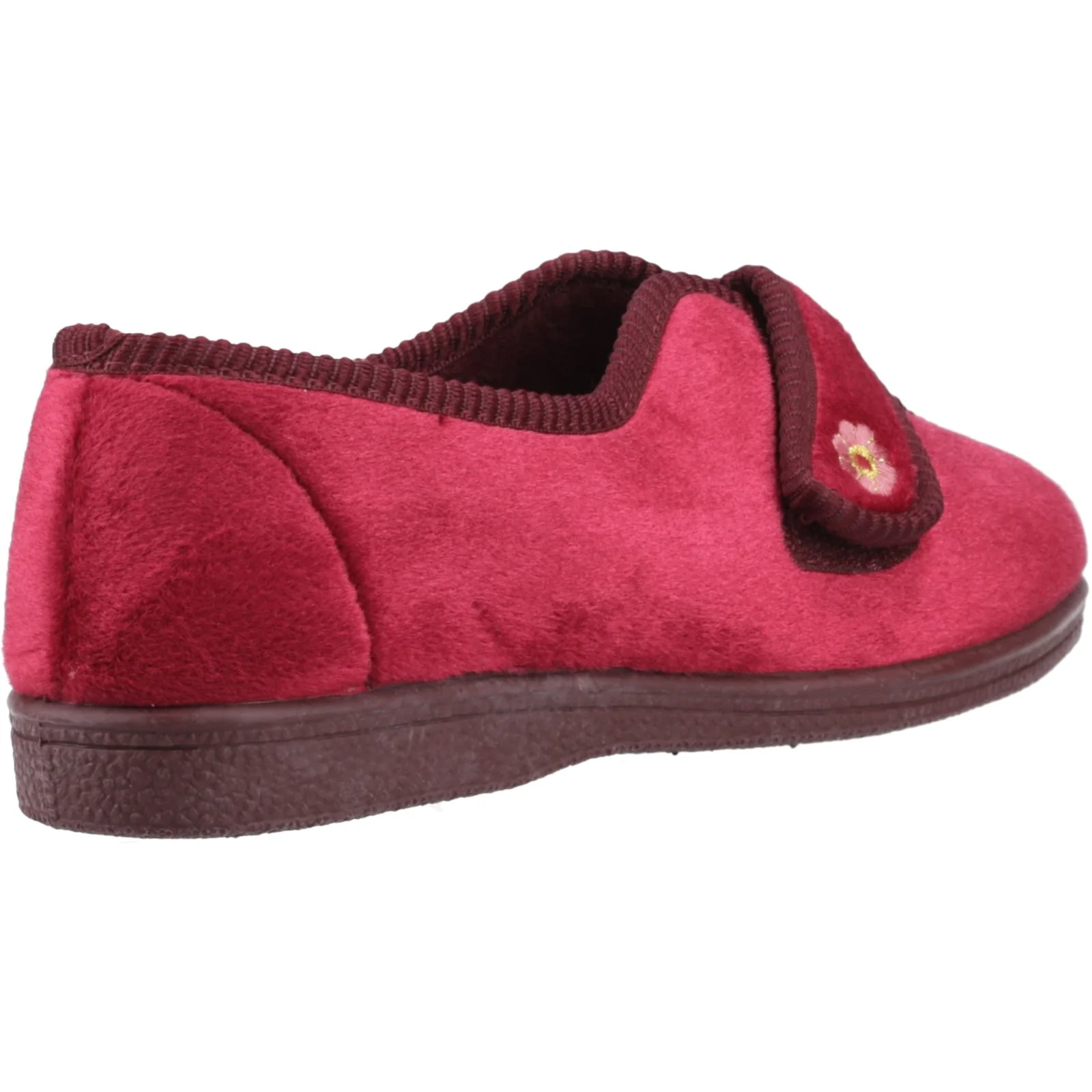 Mirak Womens Andrea Touch Fastening Slipper Wine - Image 4