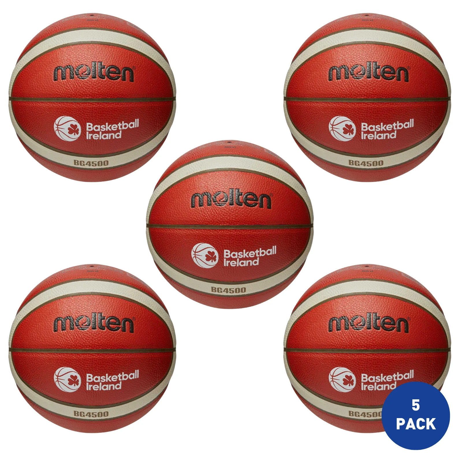 Molten Super League Basketball Ireland Basketball Size 6 - 5 Pack