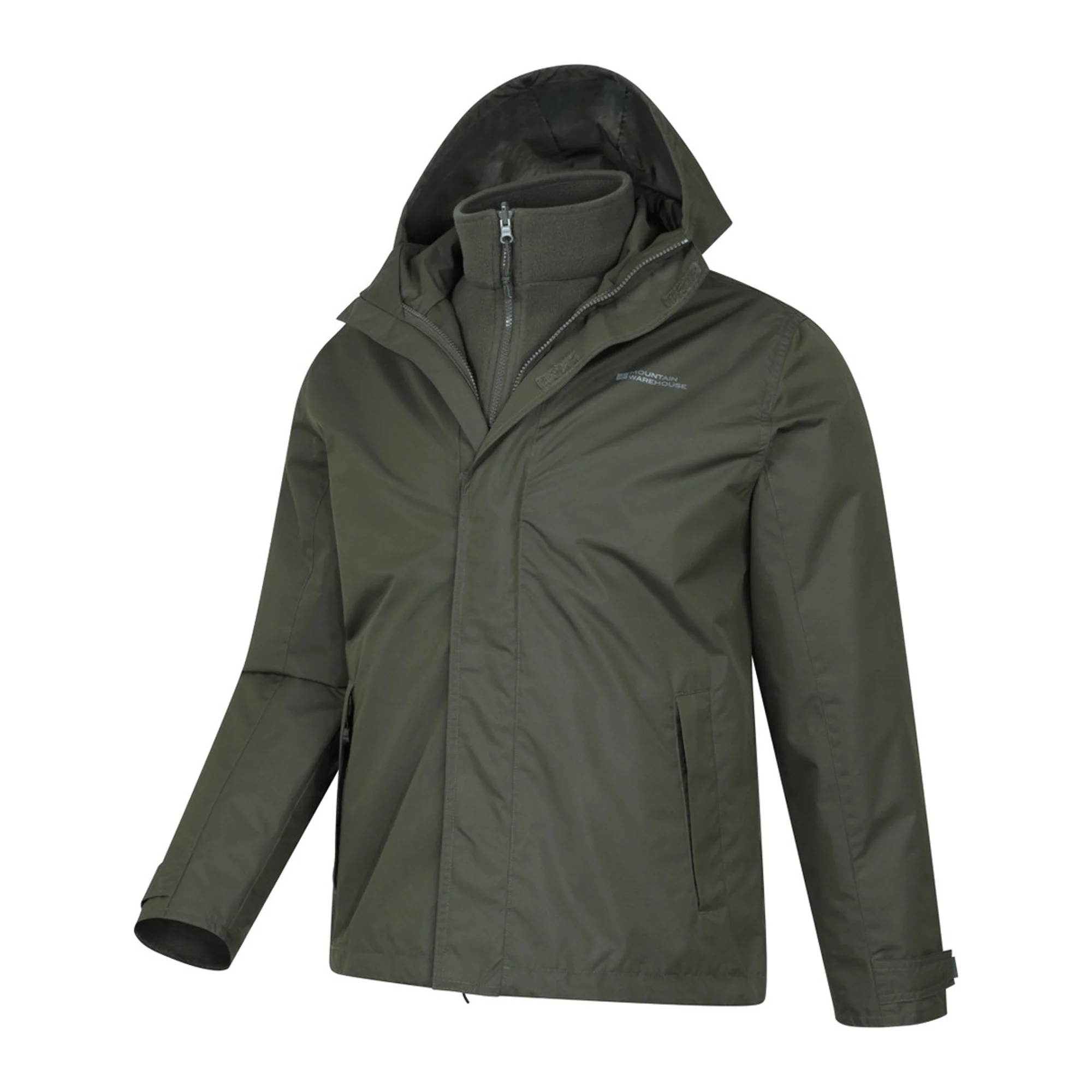 Mountain Warehouse Mens Fell II 3 in 1 Jacket Dark Khaki - Image 3