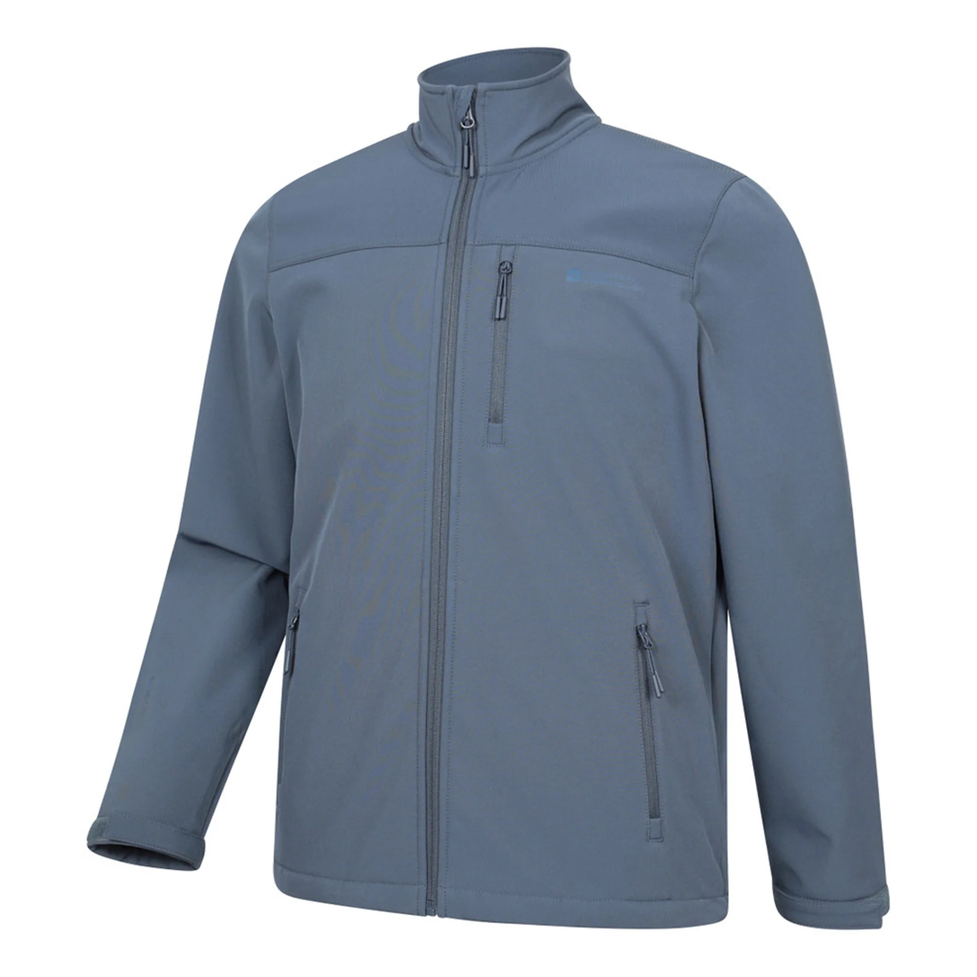 Mountain Warehouse Mens Grasmere Water Resistant Soft Shell Jacket Blue - Image 3