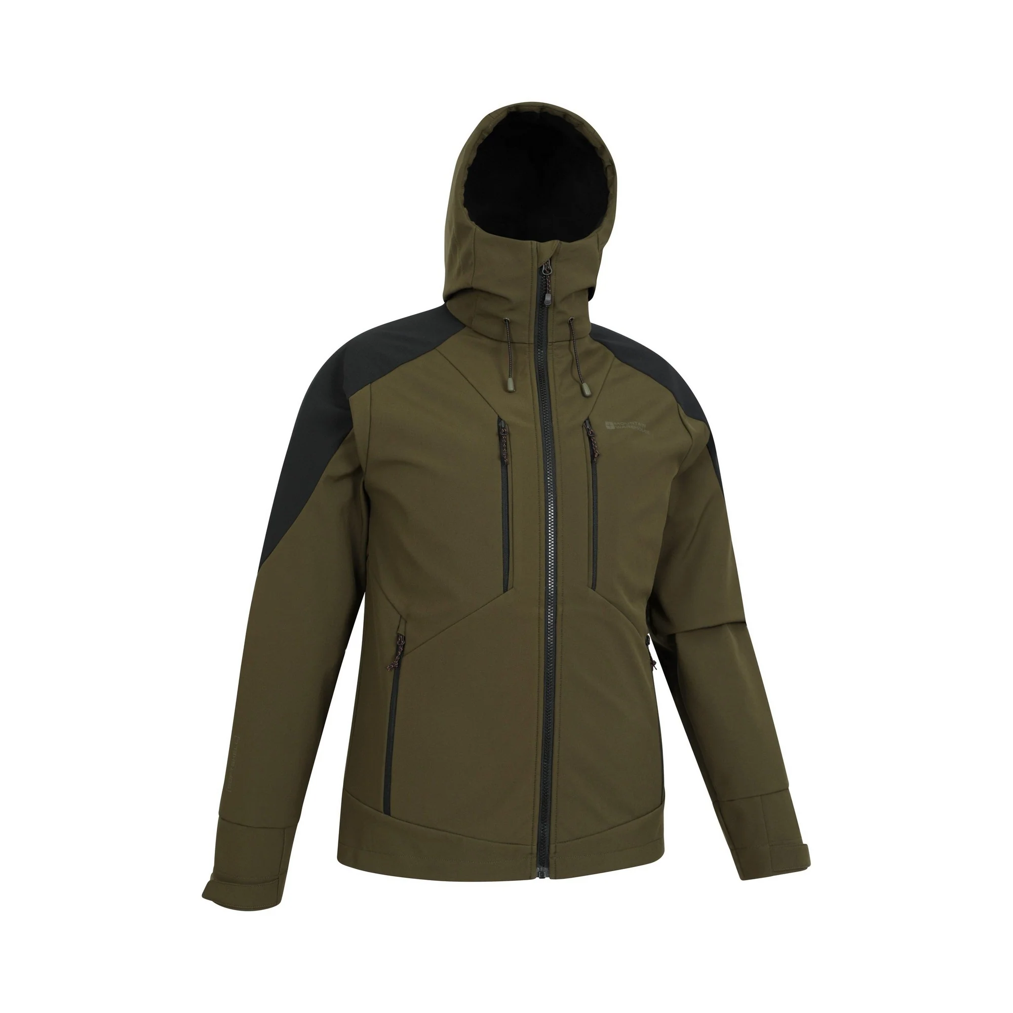 Mountain Warehouse Mens Radius Recycled Soft Shell Jacket Khaki Green - Image 3