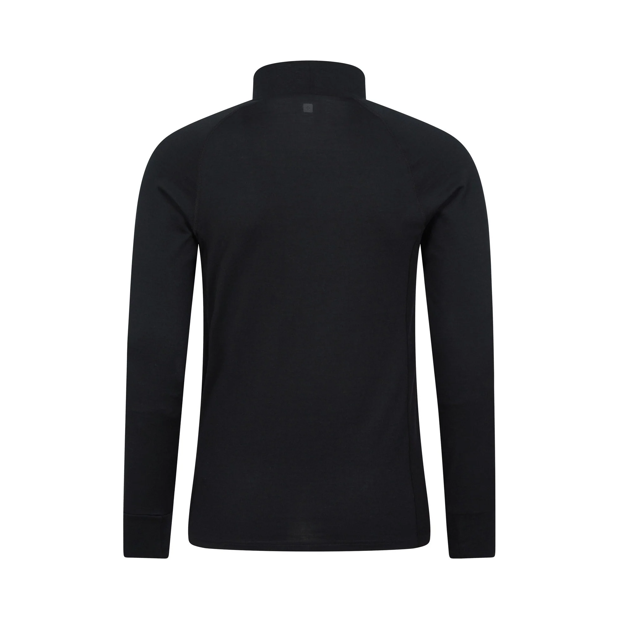 Mountain Warehouse Mens Summit Merino Wool Funnel Neck Thermal Top Black - Image 2