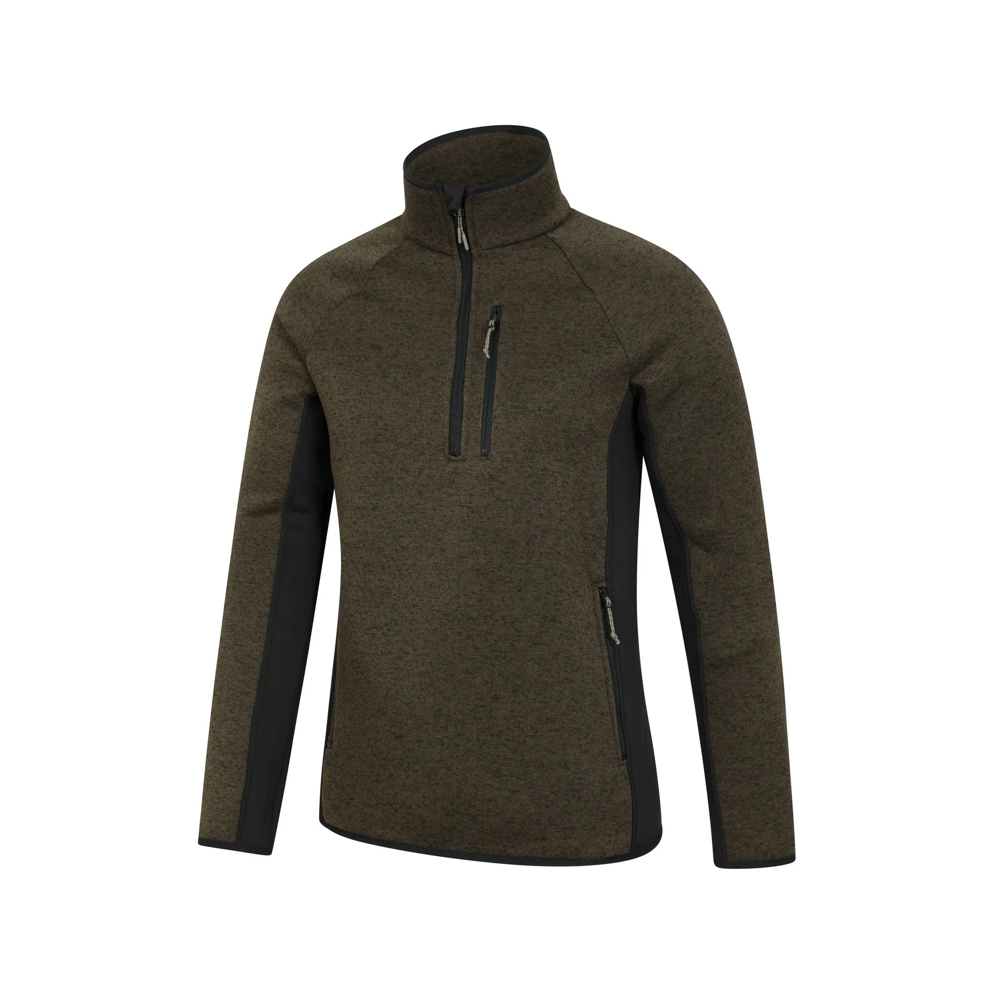Mountain Warehouse Mens Treston Fleece Top Khaki Green - Image 3
