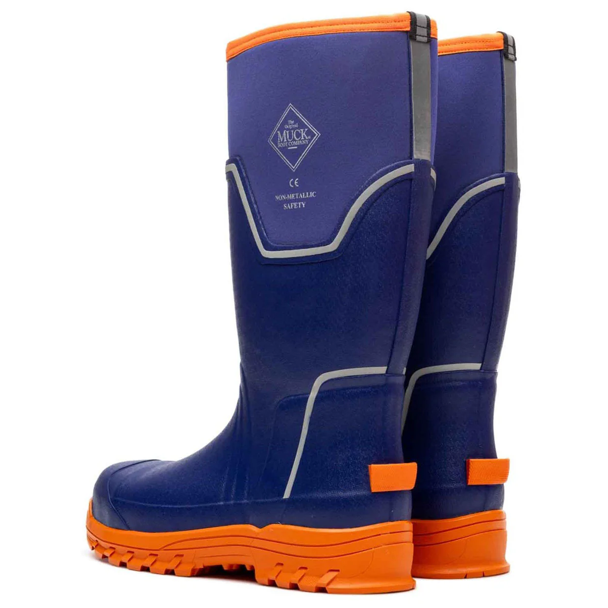 Muck Boots Mens Grit S5 Safety Wellington Blue/Orange - Image 3