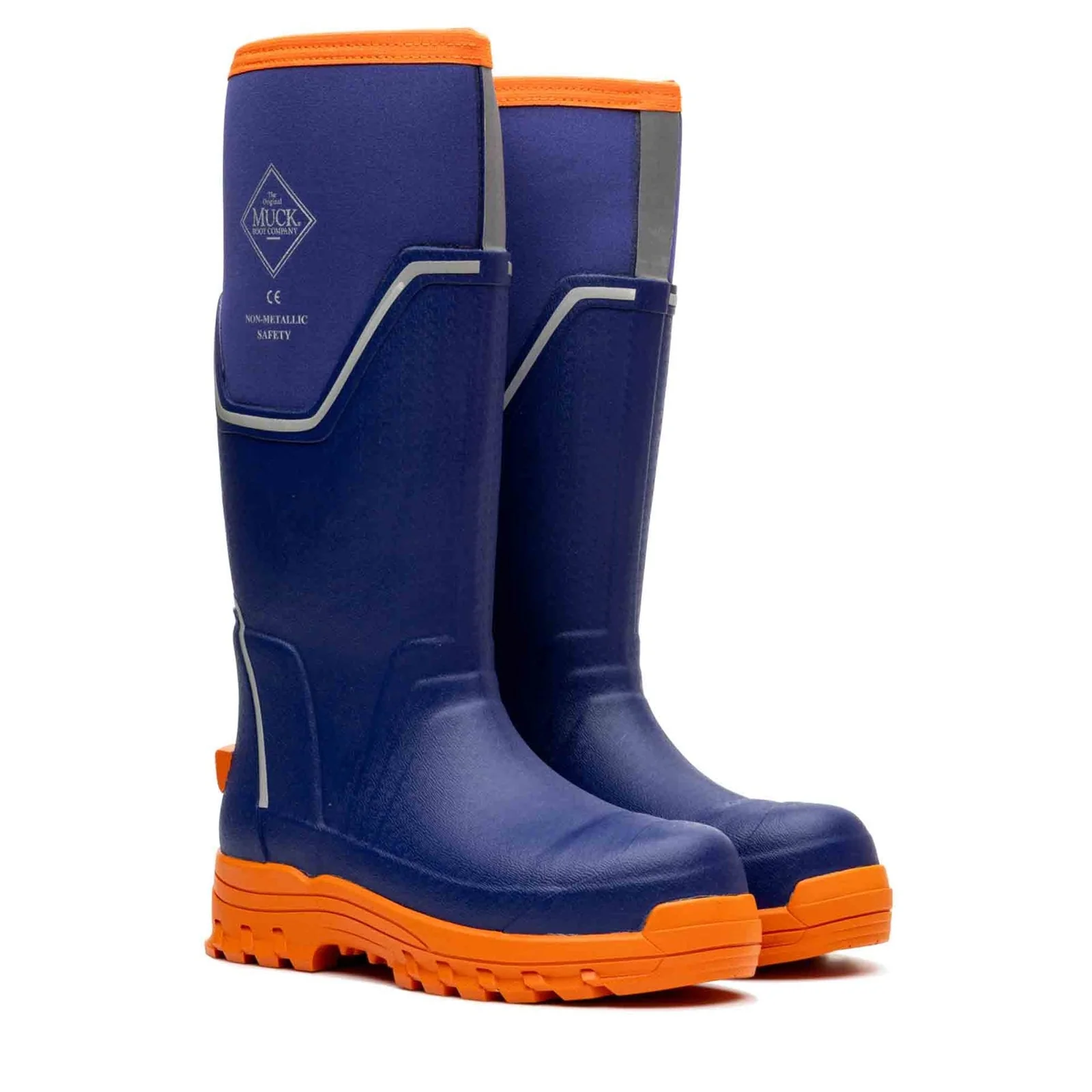 Muck Boots Womens Grit S5 Safety Wellington Blue/Orange - Image 5